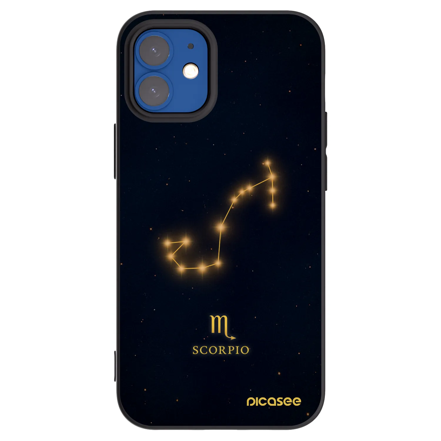 Picasee silikonový černý obal pro Apple iPhone 12 mini - SCORPIO