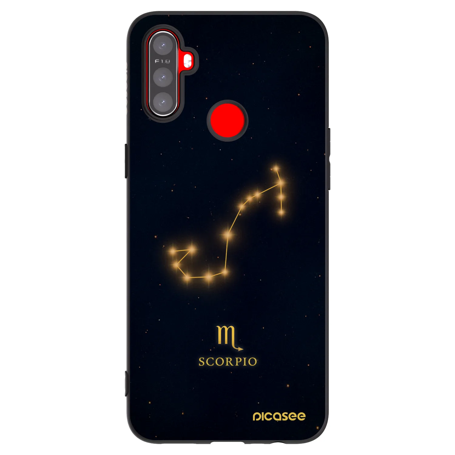 Picasee silikonový černý obal pro Realme C3 - SCORPIO
