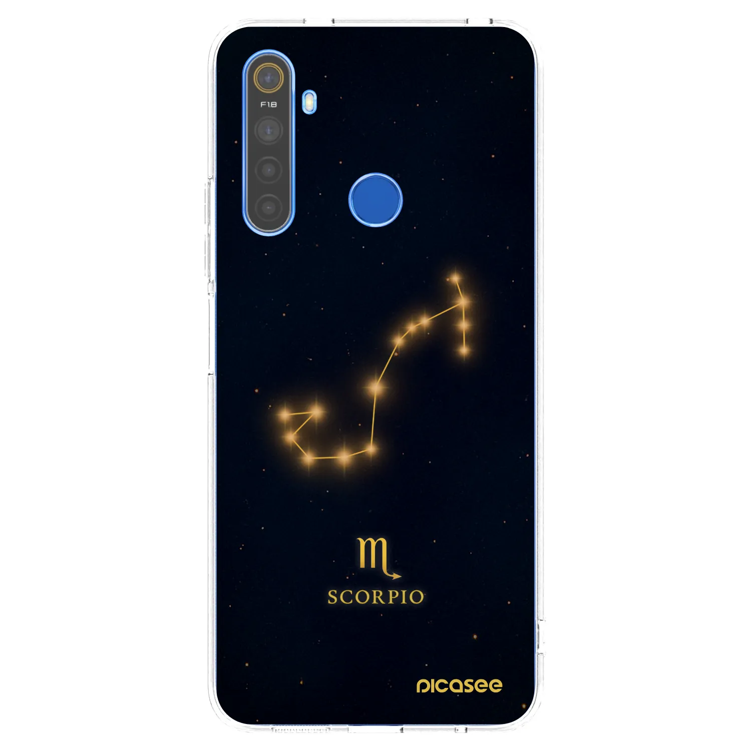 Picasee silikonový průhledný obal pro Realme 5 - SCORPIO