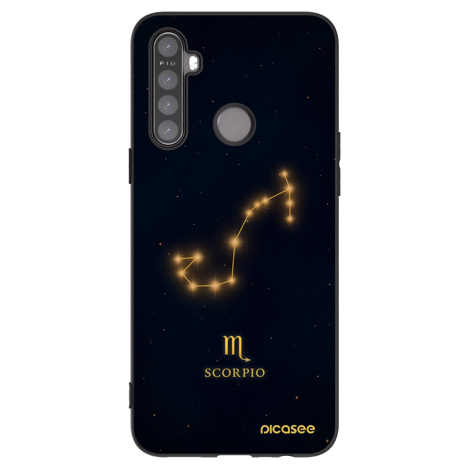 Picasee silikonový černý obal pro Realme 5 - SCORPIO