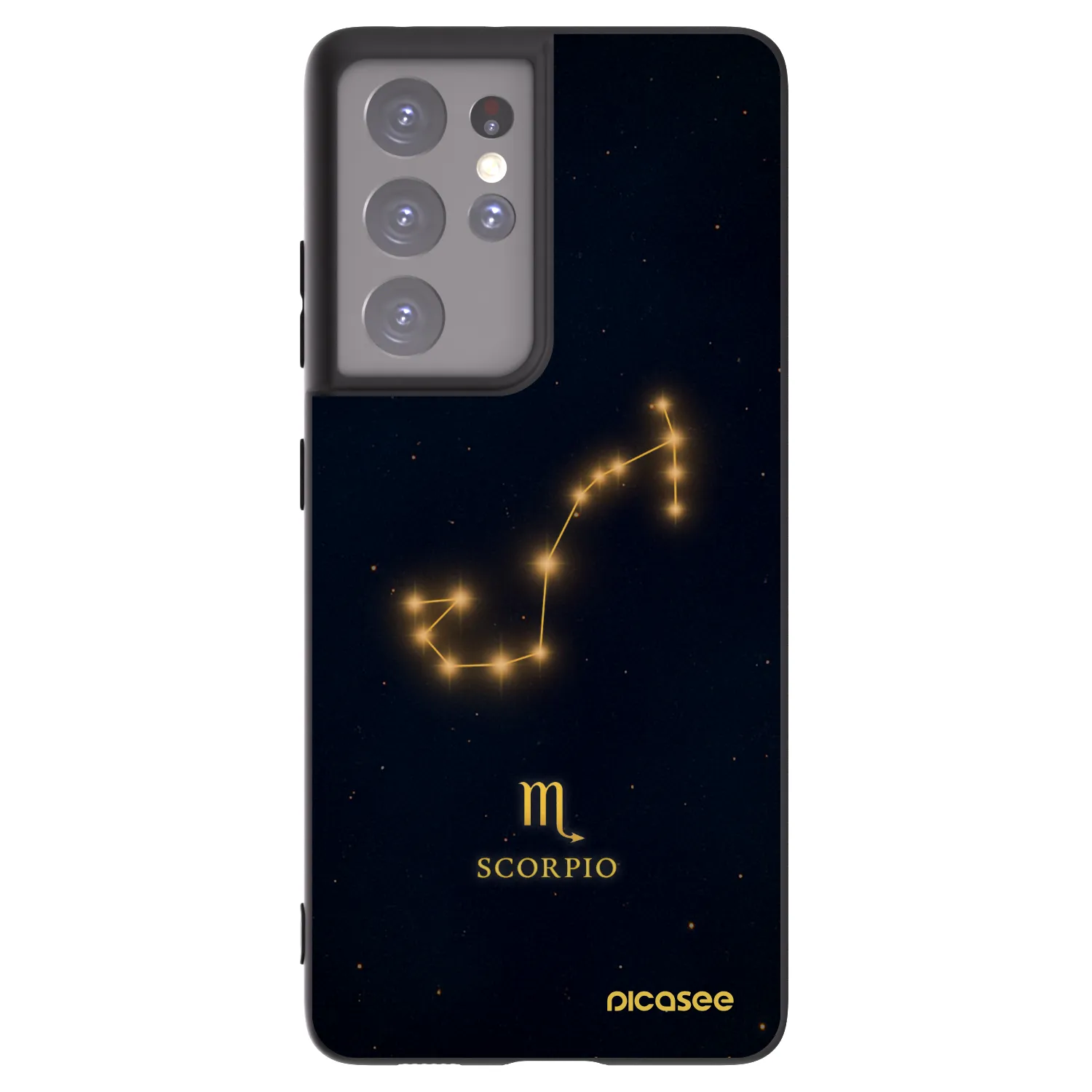 Picasee silikonový černý obal pro Samsung Galaxy S21 Ultra 5G G998B - SCORPIO