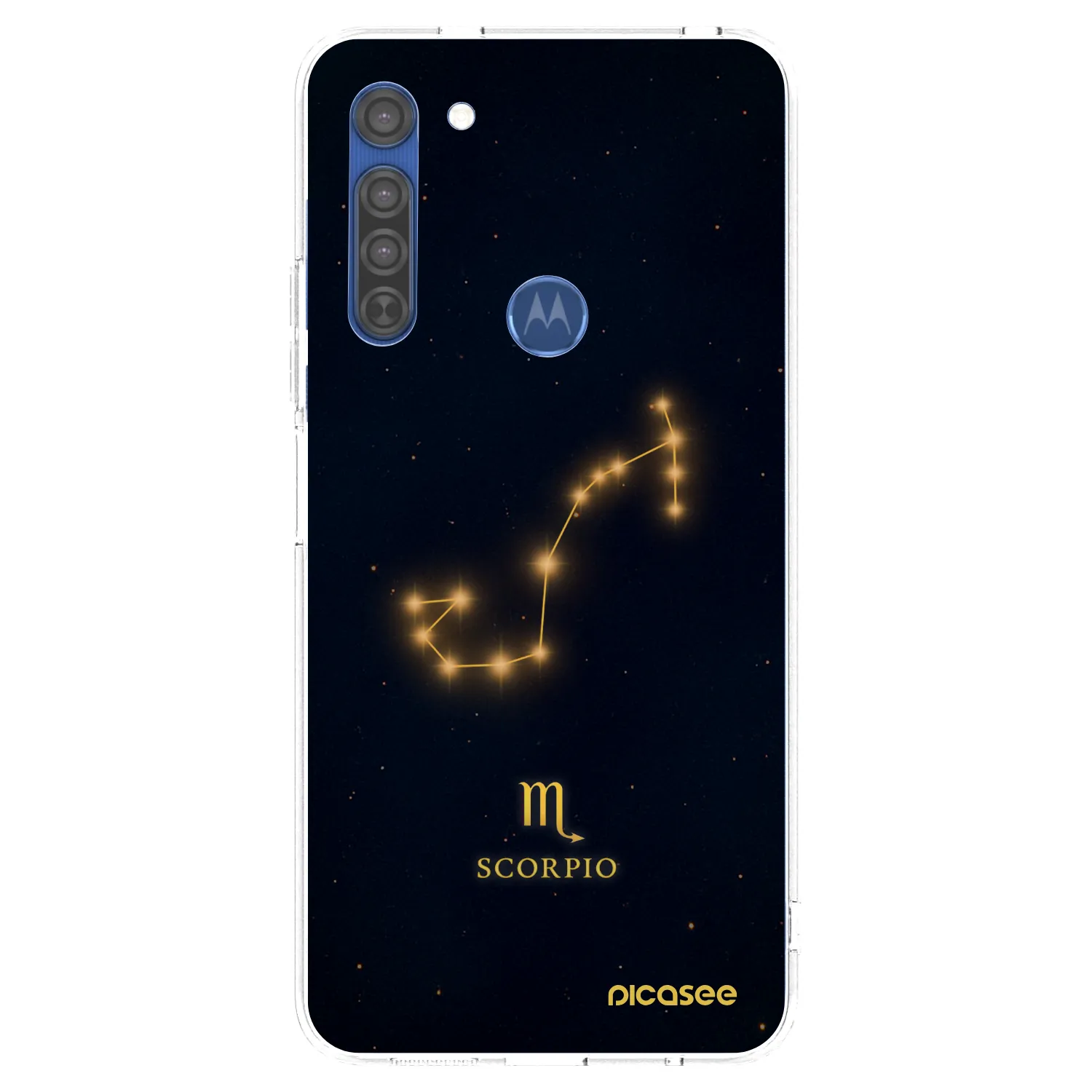 Picasee silikonový průhledný obal pro Motorola Moto G8 - SCORPIO