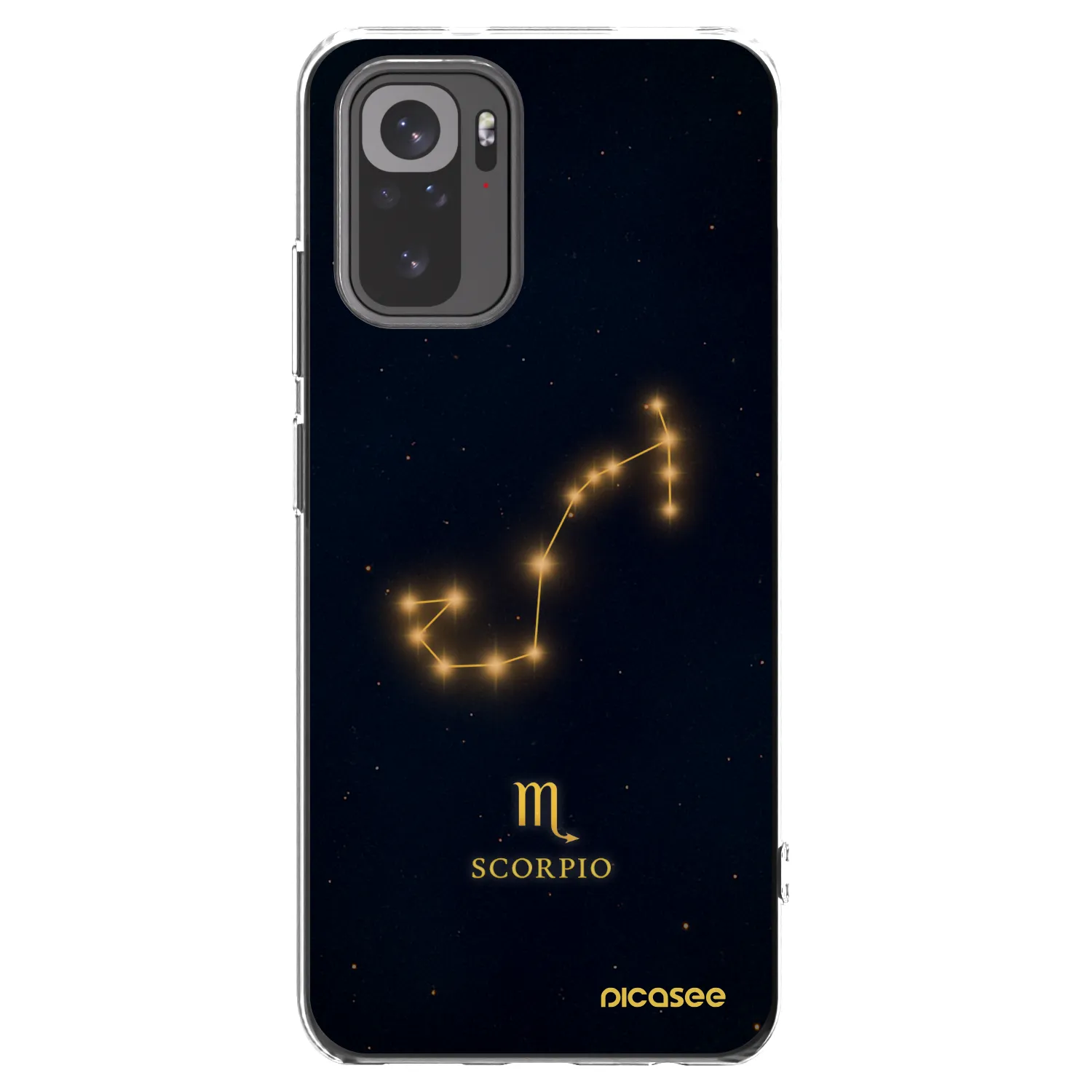 Picasee silikonový průhledný obal pro Xiaomi Redmi Note 10S - SCORPIO