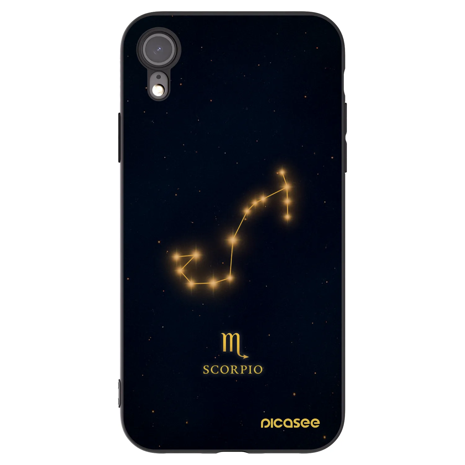 Picasee silikonový černý obal pro Apple iPhone XR - SCORPIO