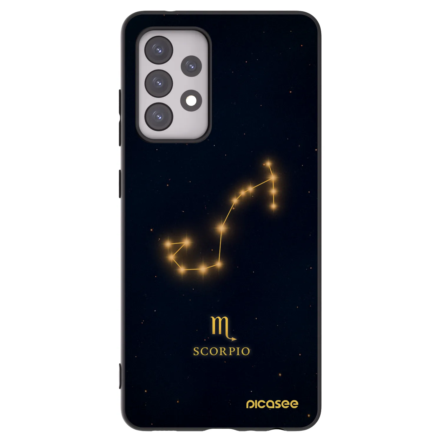 Picasee silikonový černý obal pro Samsung Galaxy A52s 5G A528B - SCORPIO