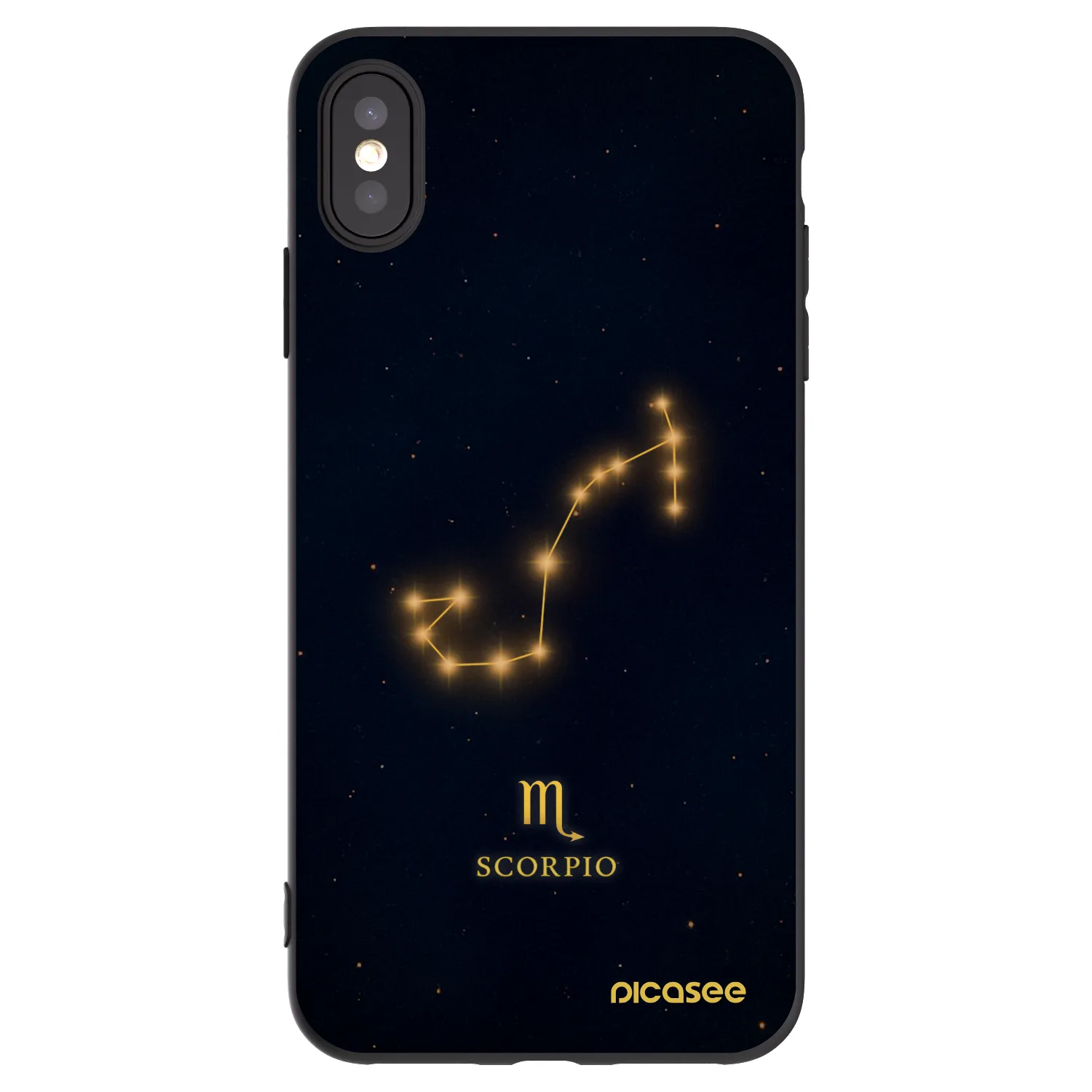 Picasee silikonový černý obal pro Apple iPhone XS Max - SCORPIO