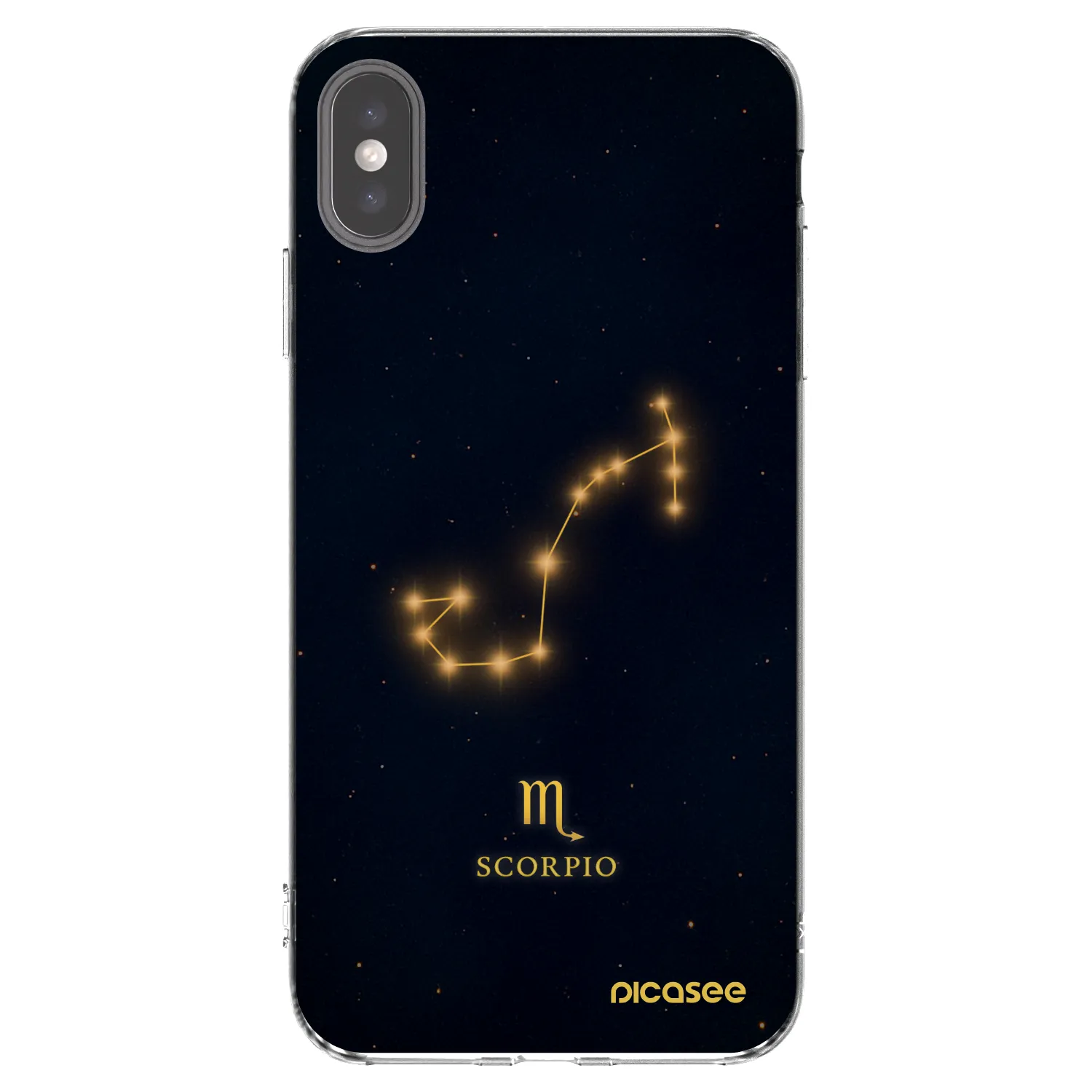 Picasee silikonový průhledný obal pro Apple iPhone XS Max - SCORPIO
