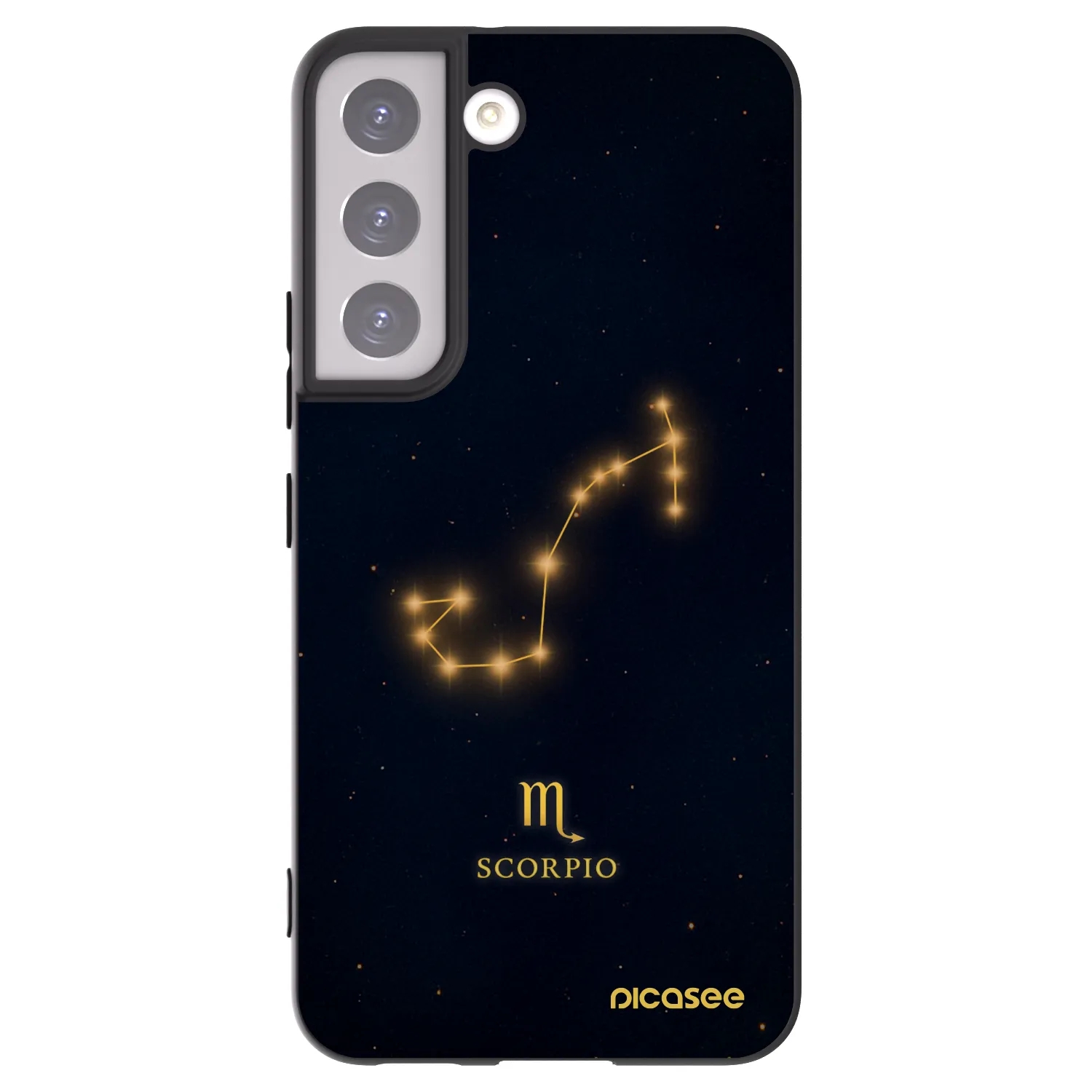 Picasee silikonový černý obal pro Samsung Galaxy S22 5G - SCORPIO