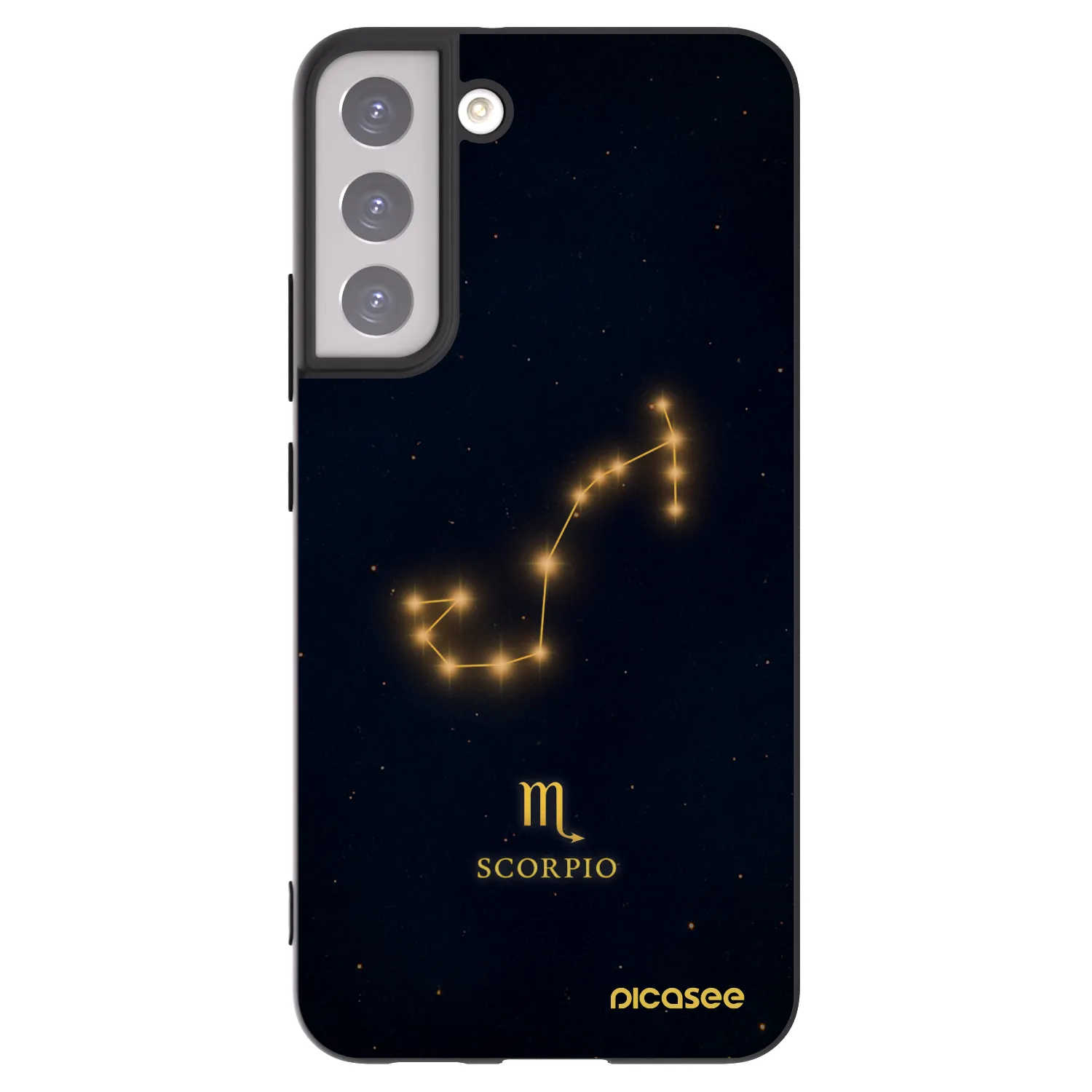 Picasee silikonový černý obal pro Samsung Galaxy S22+ 5G - SCORPIO