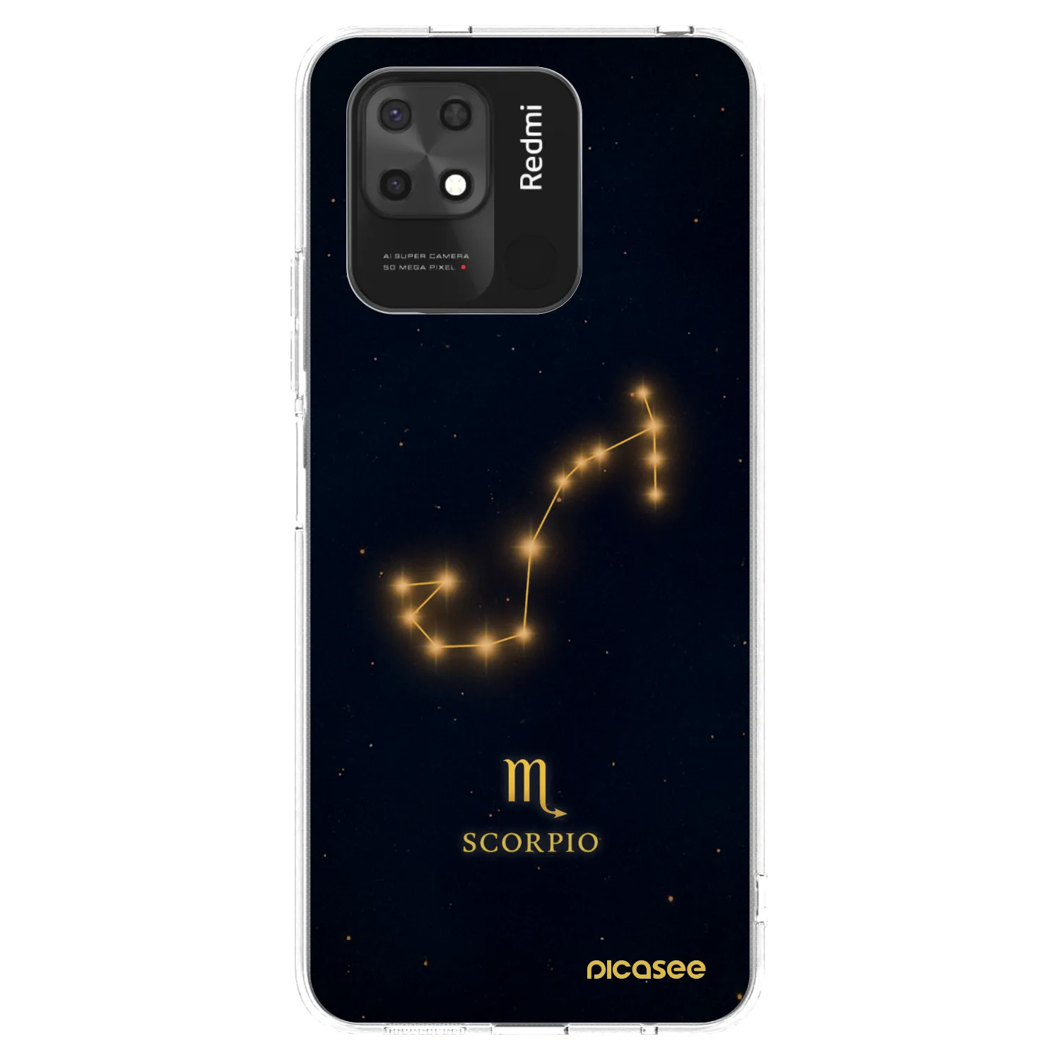 Picasee silikonový průhledný obal pro Xiaomi Redmi 10C - SCORPIO