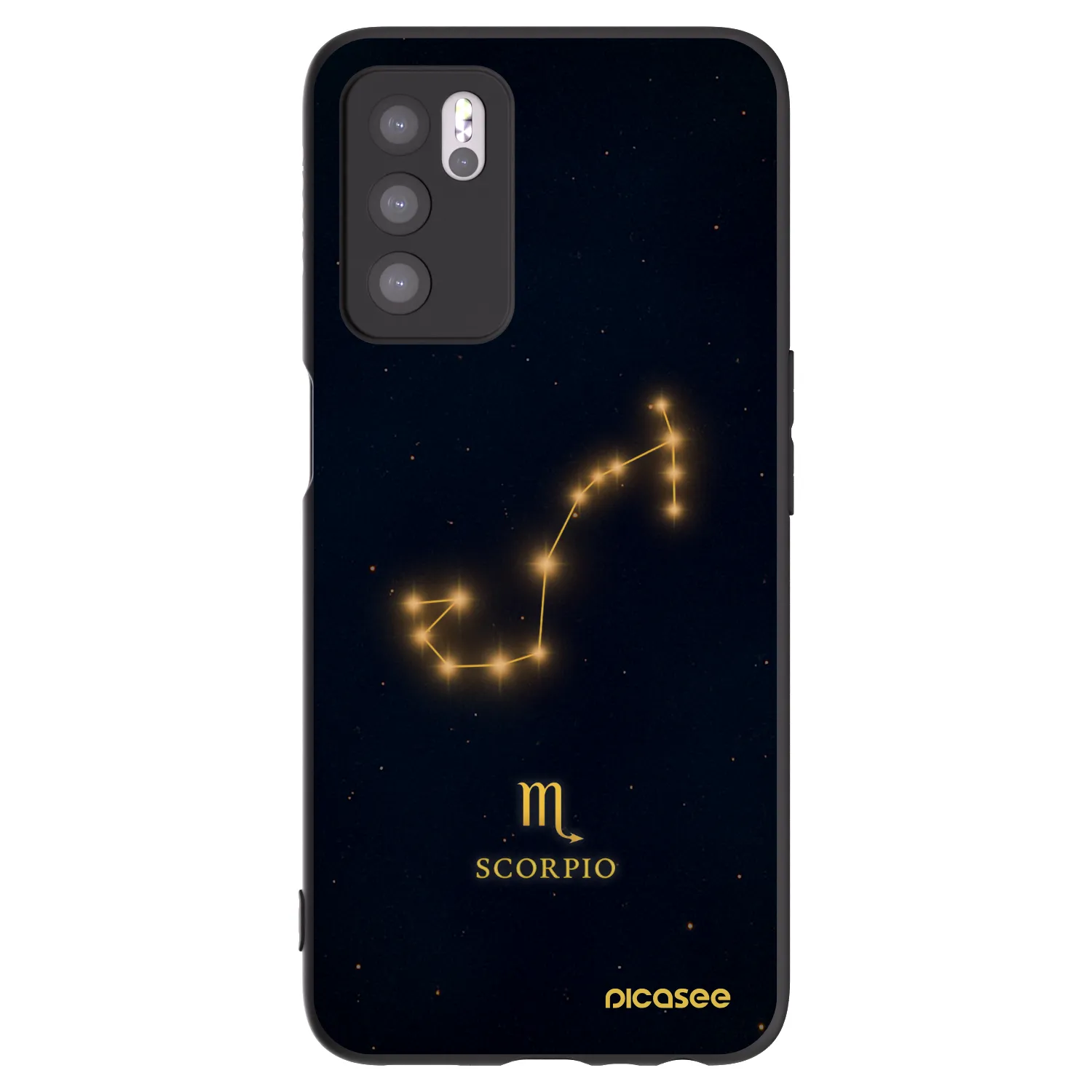 Picasee silikonový černý obal pro OPPO A16s - SCORPIO