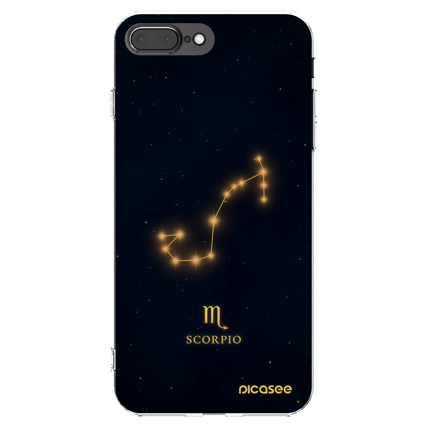 Picasee silikonový průhledný obal pro Apple iPhone 8 Plus - SCORPIO