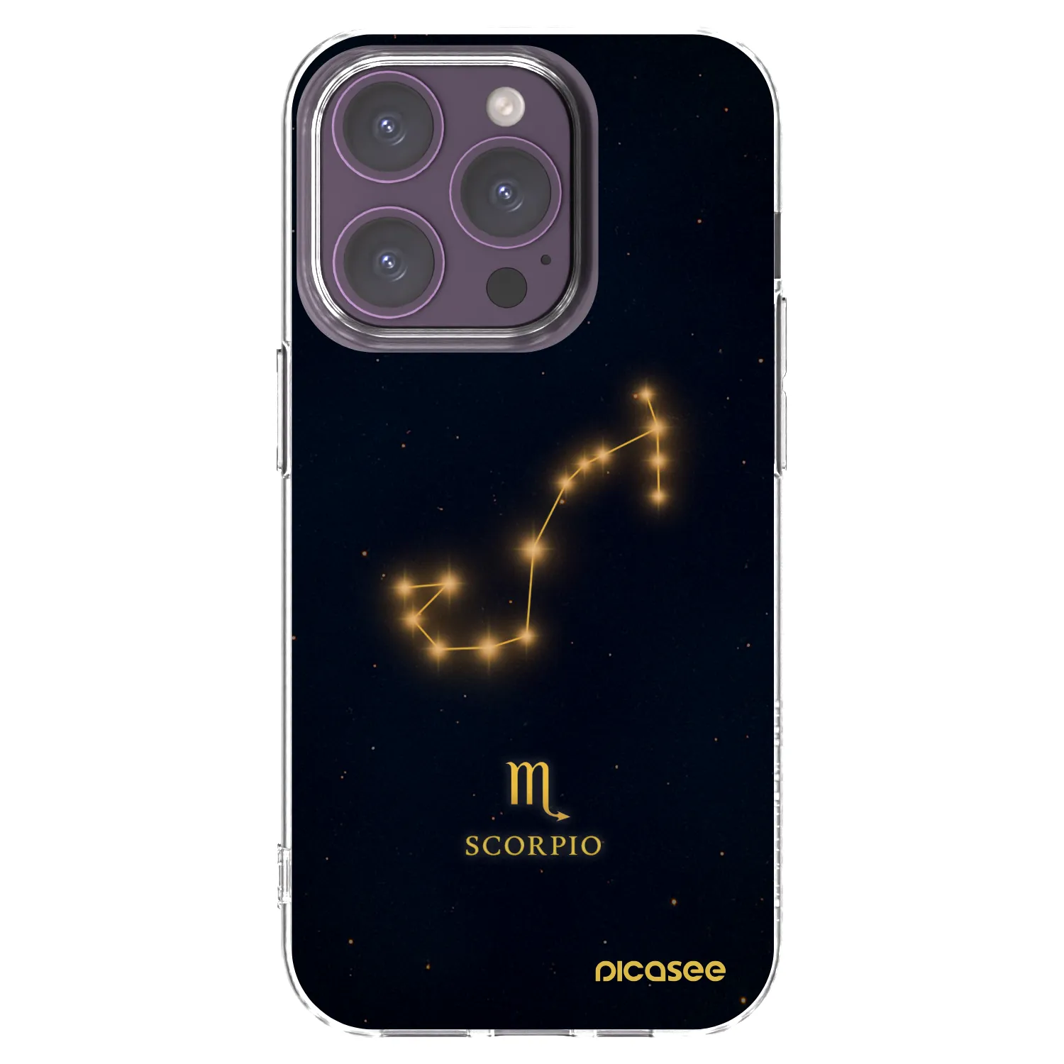 Picasee silikonový průhledný obal pro Apple iPhone 14 Pro - SCORPIO