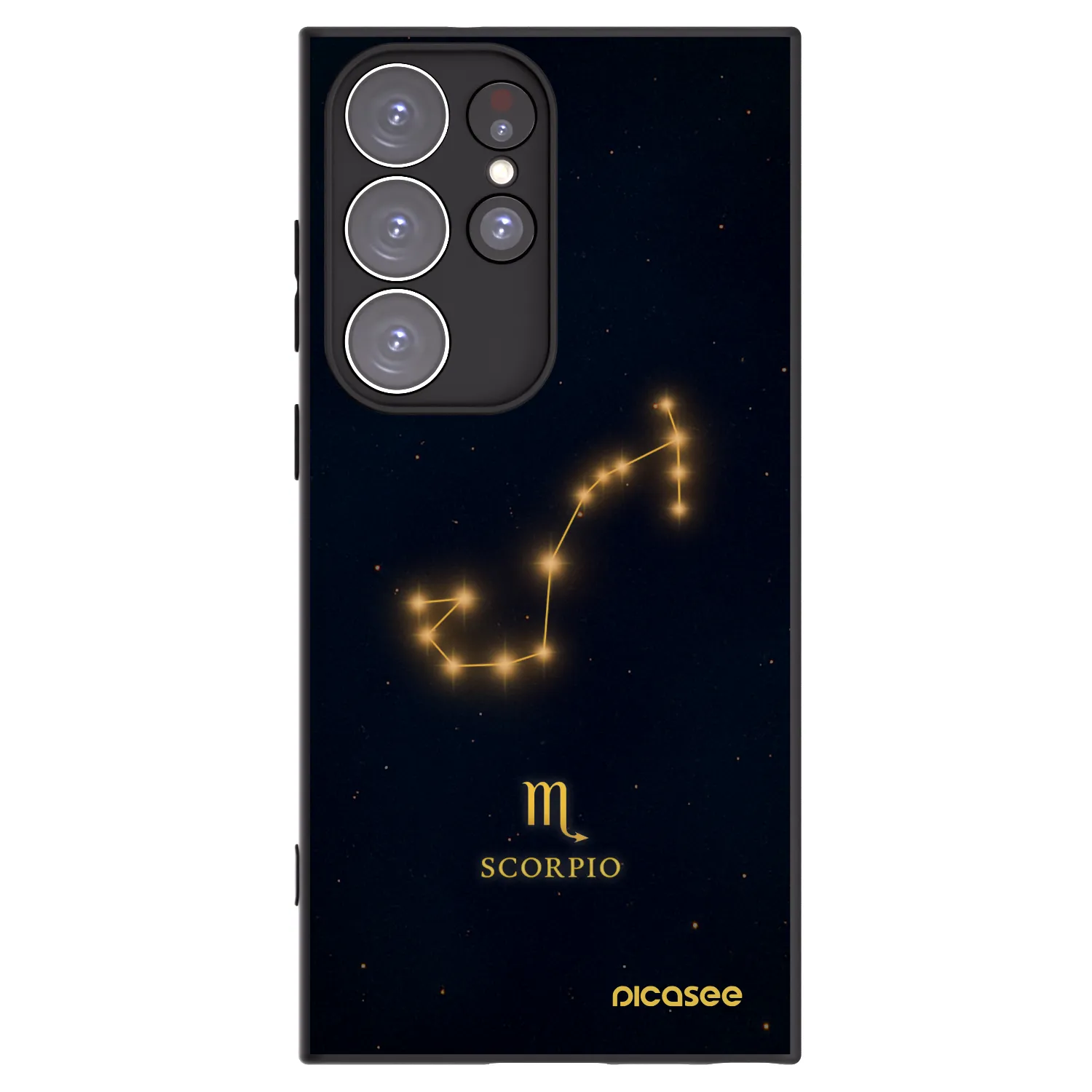 Picasee silikonový černý obal pro Samsung Galaxy S23 Ultra 5G - SCORPIO