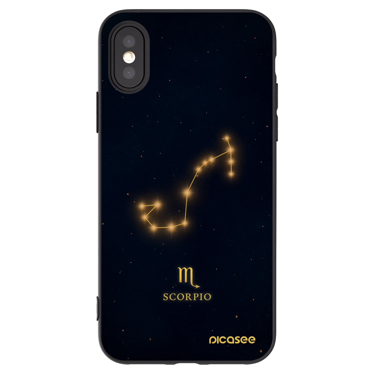 Picasee silikonový černý obal pro Apple iPhone X/XS - SCORPIO