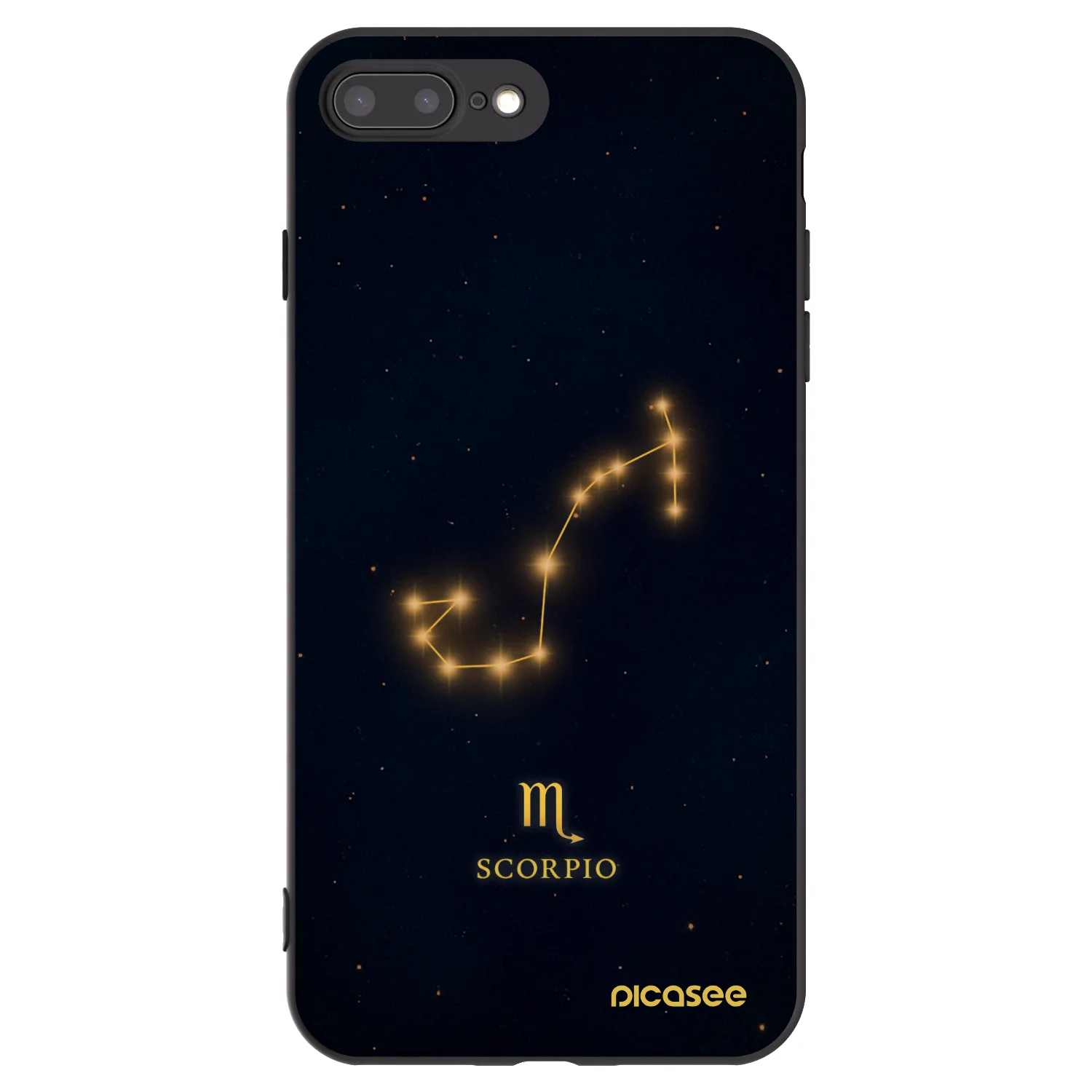 Picasee silikonový černý obal pro Apple iPhone 7 Plus - SCORPIO