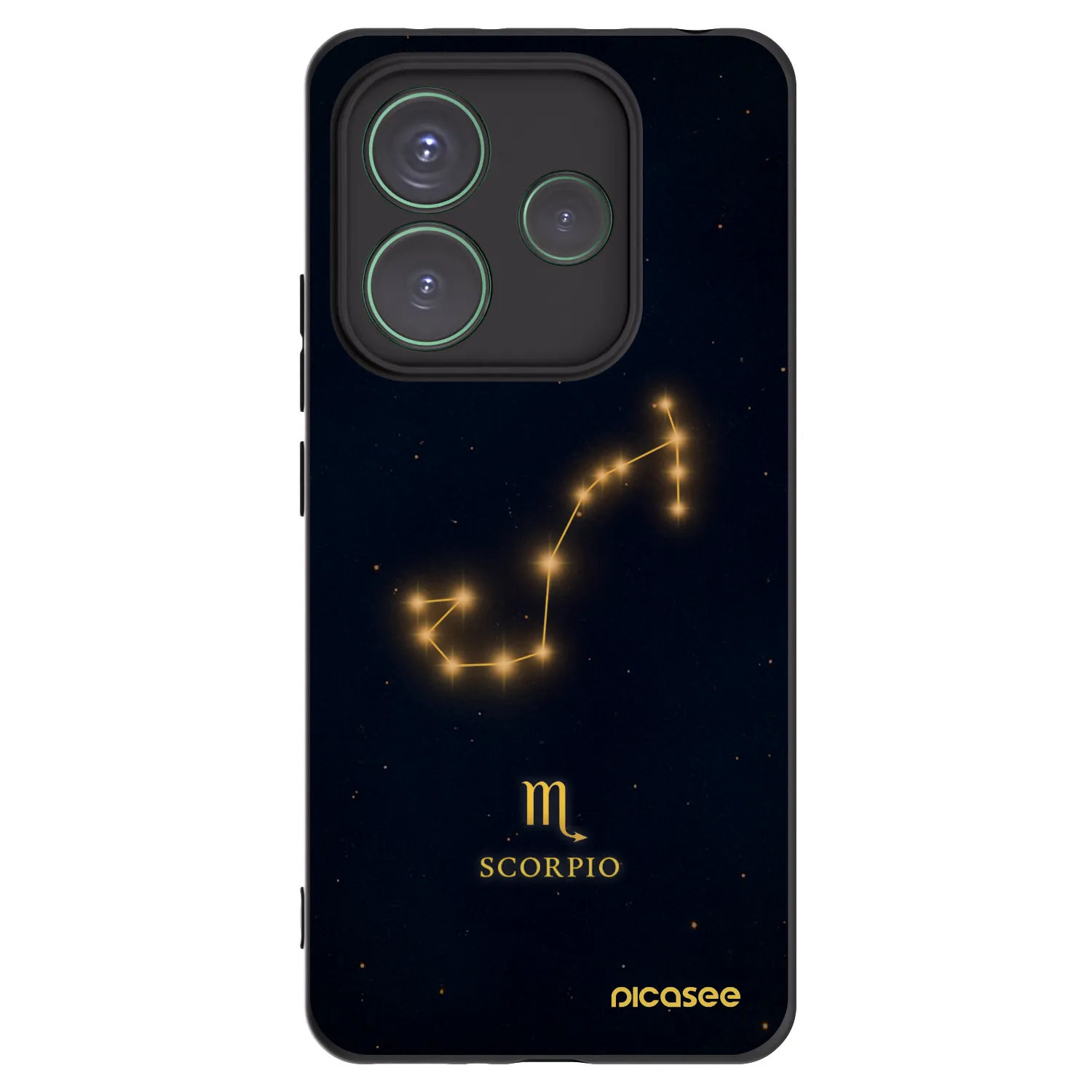 Picasee silikonový černý obal pro Xiaomi Redmi Note 14 5G - SCORPIO