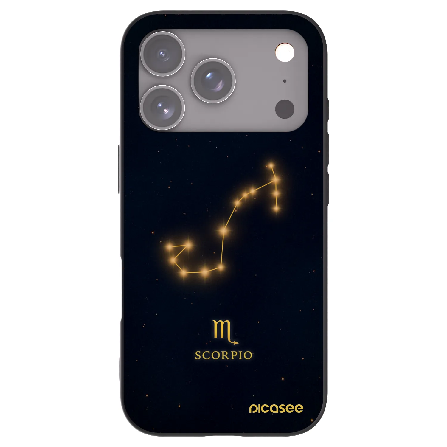 Picasee silikonový černý obal pro Apple iPhone 17 Pro - SCORPIO