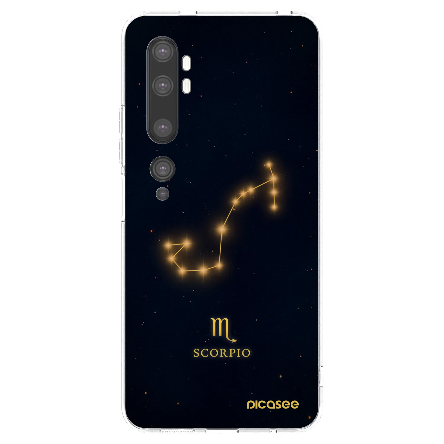 Picasee silikonový průhledný obal pro Xiaomi Mi Note 10 (Pro) - SCORPIO