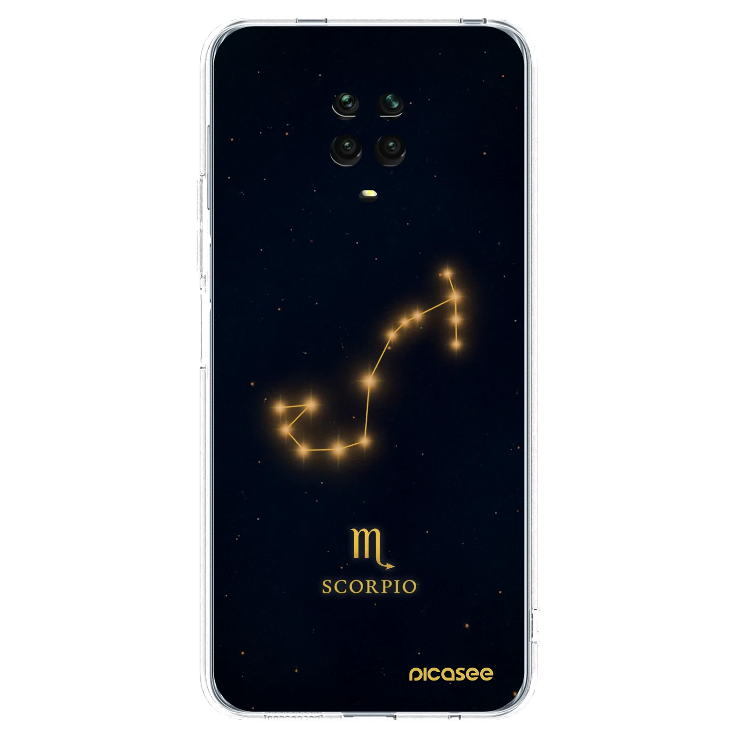 Picasee silikonový průhledný obal pro Xiaomi Redmi Note 9S - SCORPIO