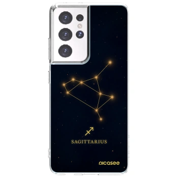 Picasee silikonový průhledný obal pro Samsung Galaxy S21 Ultra 5G G998B - SAGITTARIUS