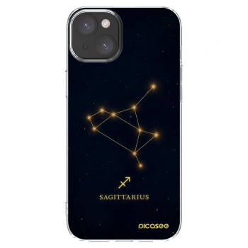 Picasee silikonový průhledný obal pro Apple iPhone 15 Plus - SAGITTARIUS