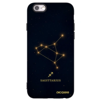 Picasee silikonový černý obal pro Apple iPhone 6/6S - SAGITTARIUS