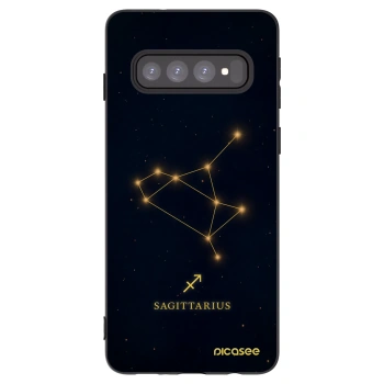 Picasee silikonový černý obal pro Samsung Galaxy S10 G973 - SAGITTARIUS