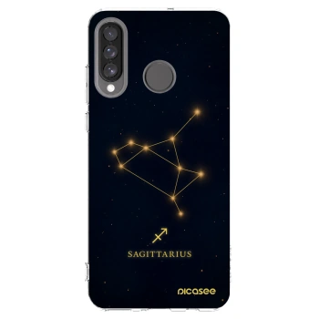 Picasee silikonový průhledný obal pro Huawei P30 Lite - SAGITTARIUS