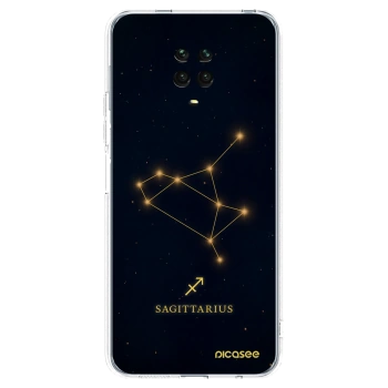 Picasee silikonový průhledný obal pro Xiaomi Redmi Note 9 Pro - SAGITTARIUS