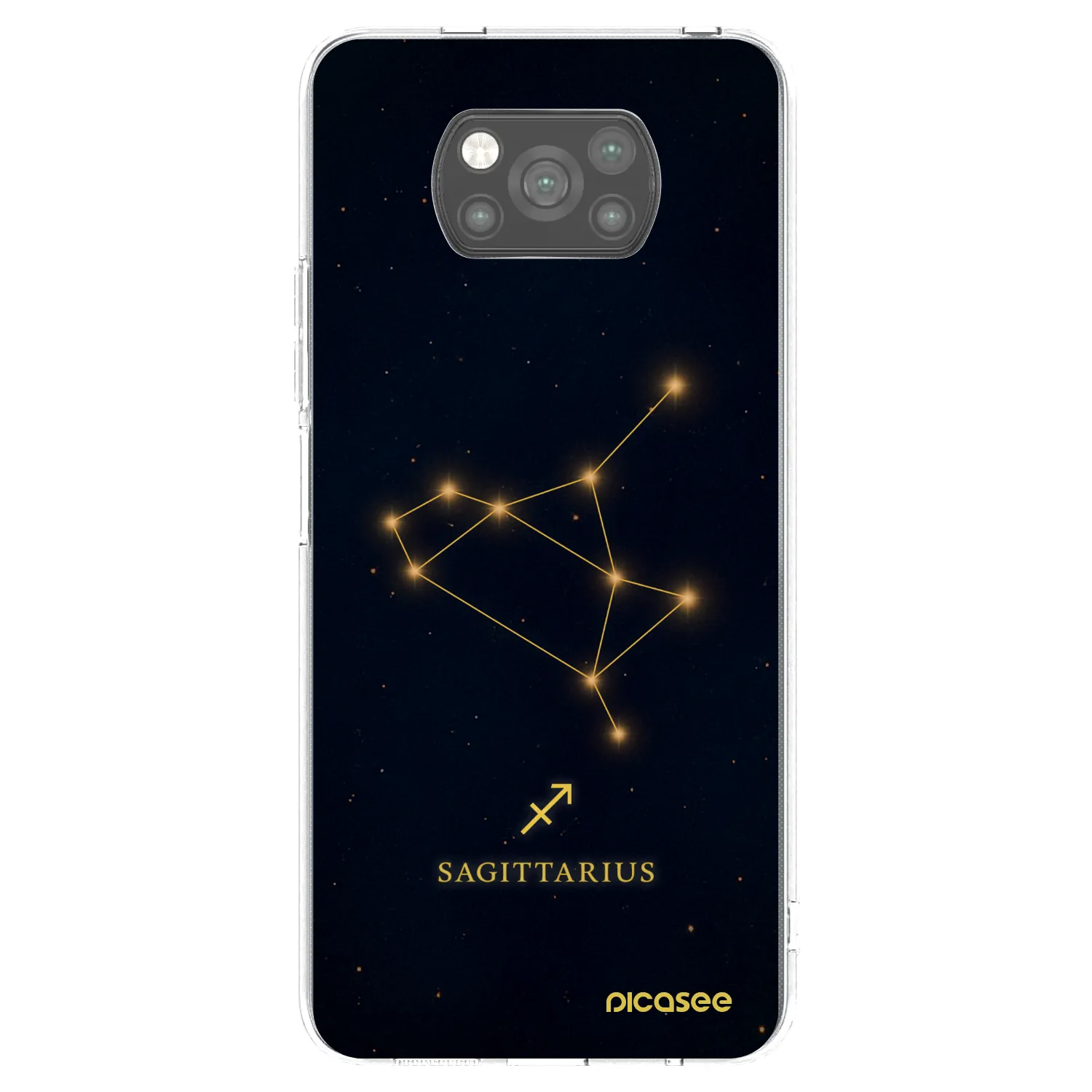 Picasee silikonový černý obal pro Xiaomi Poco X3 - SAGITTARIUS