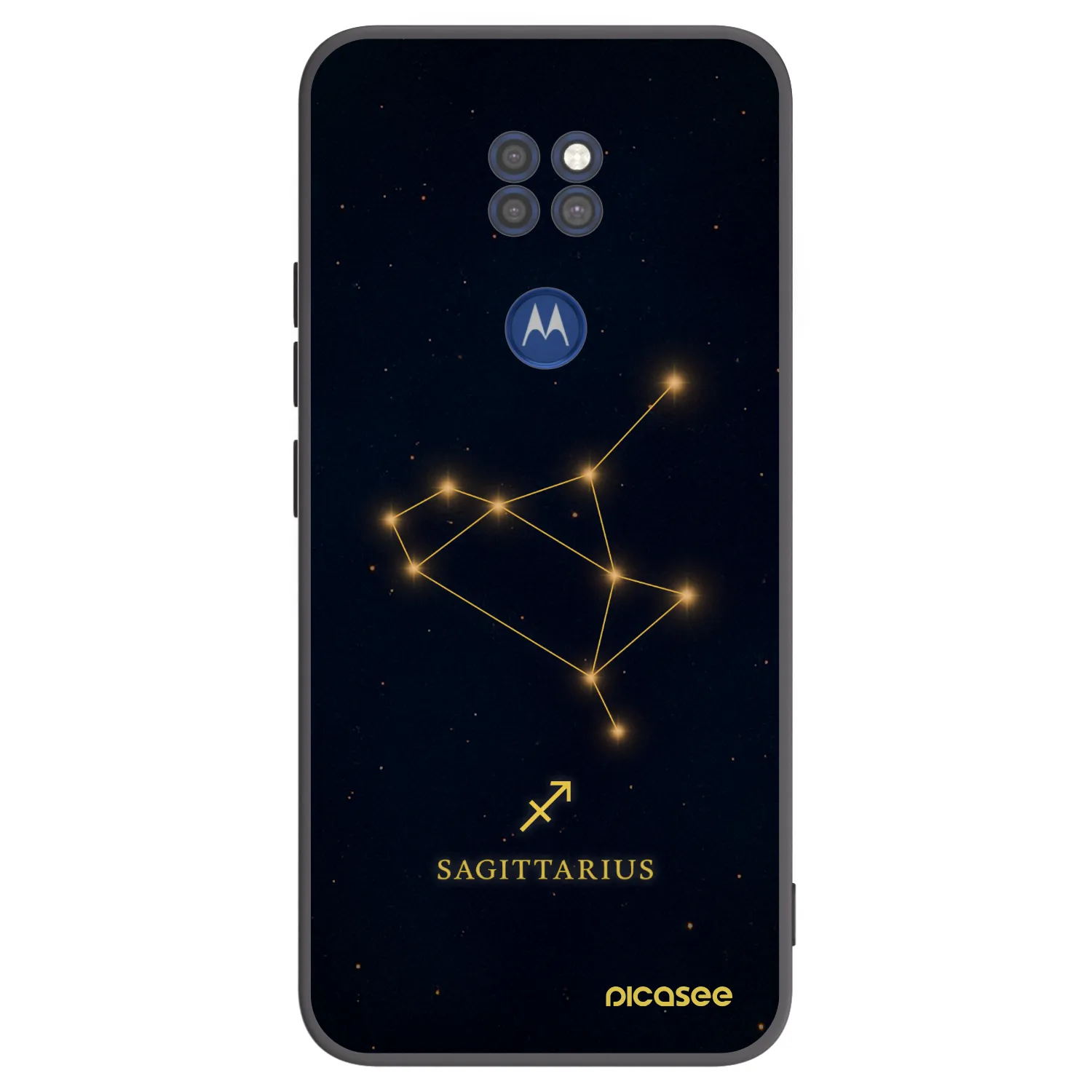 Picasee silikonový černý obal pro Motorola Moto G9 Play - SAGITTARIUS