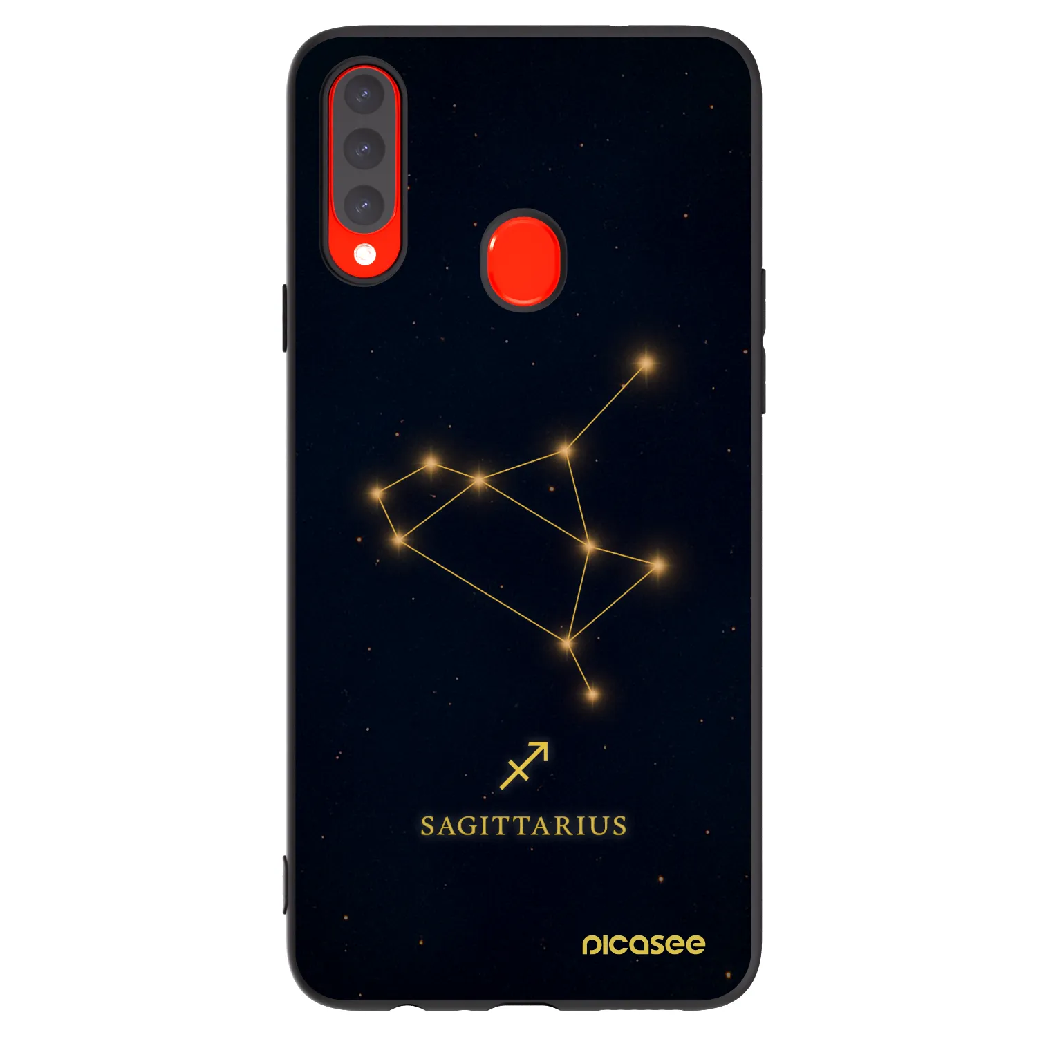 Picasee silikonový černý obal pro Samsung Galaxy A20s - SAGITTARIUS
