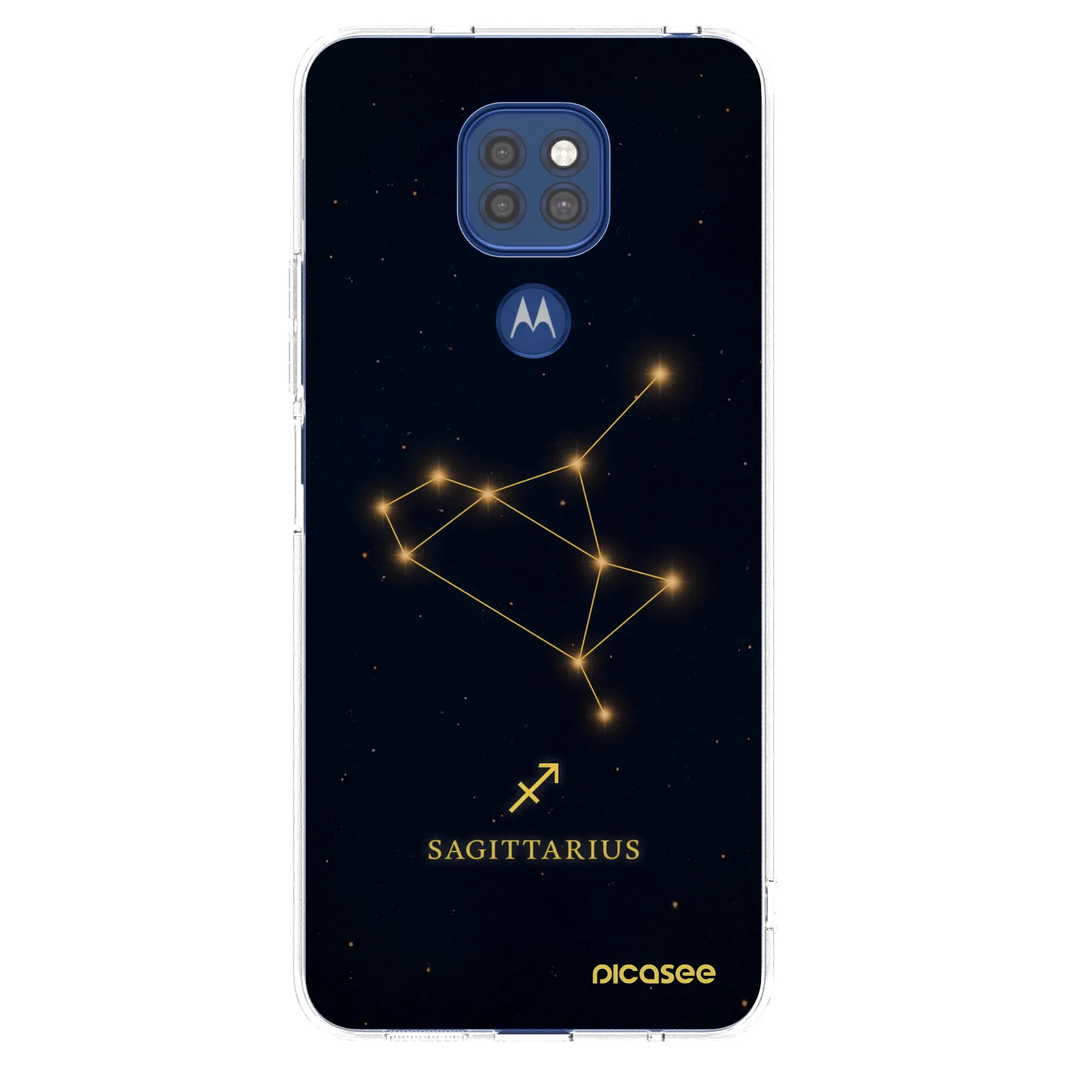 Picasee silikonový průhledný obal pro Motorola Moto G9 Play - SAGITTARIUS