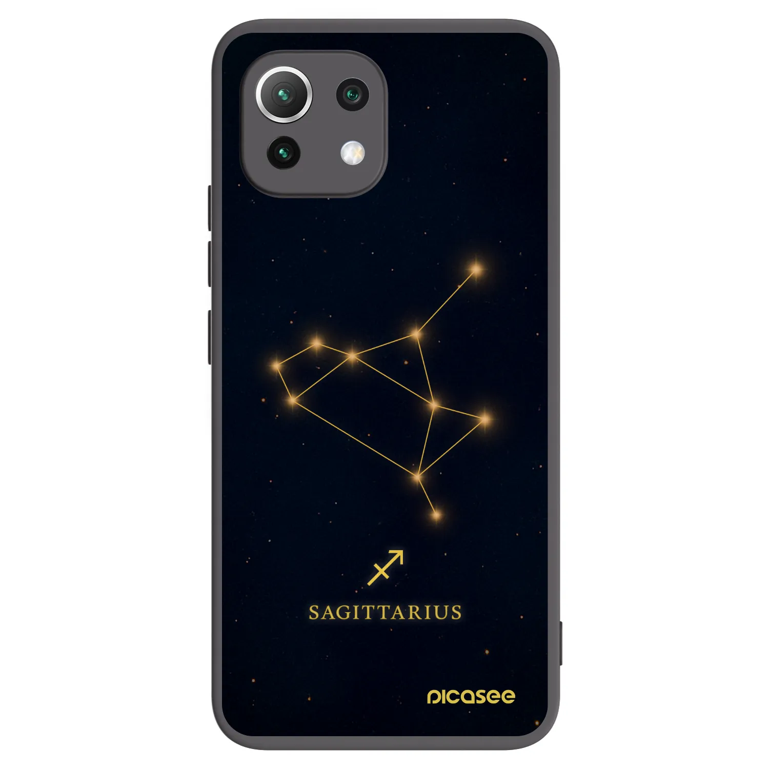 Picasee silikonový černý obal pro Xiaomi Mi 11 Lite - SAGITTARIUS