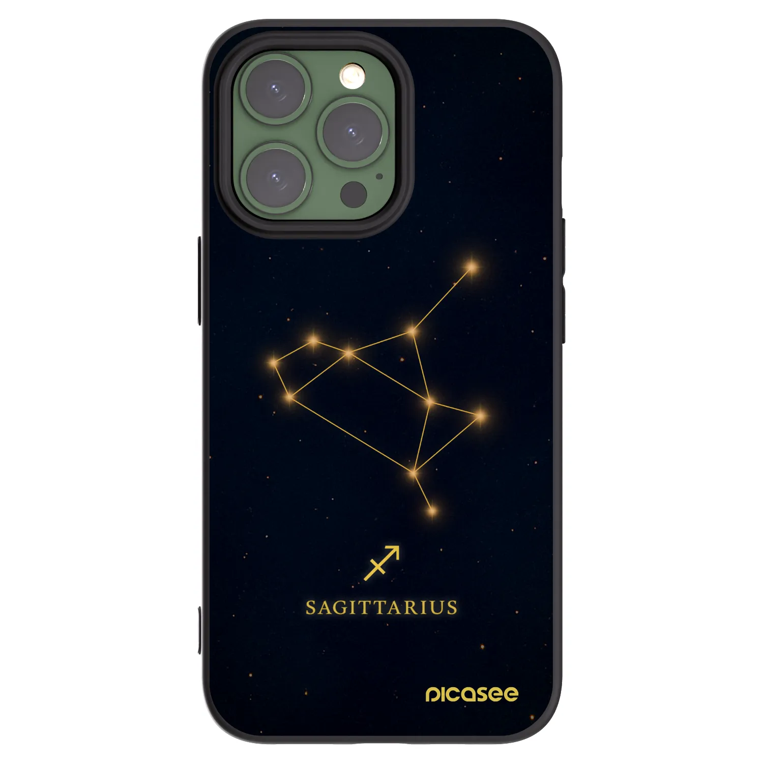 Picasee silikonový černý obal pro Apple iPhone 13 Pro - SAGITTARIUS