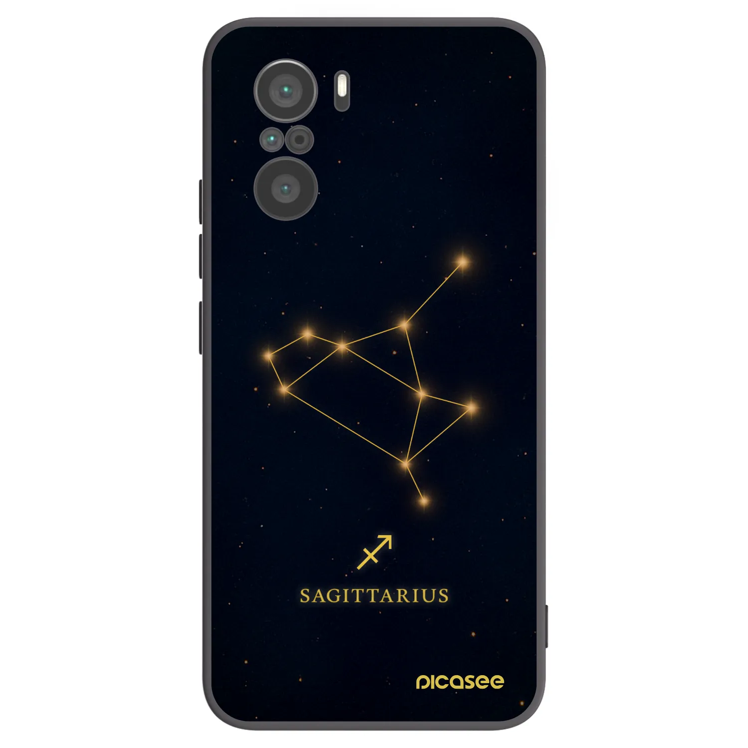 Picasee silikonový černý obal pro Xiaomi Poco F3 - SAGITTARIUS