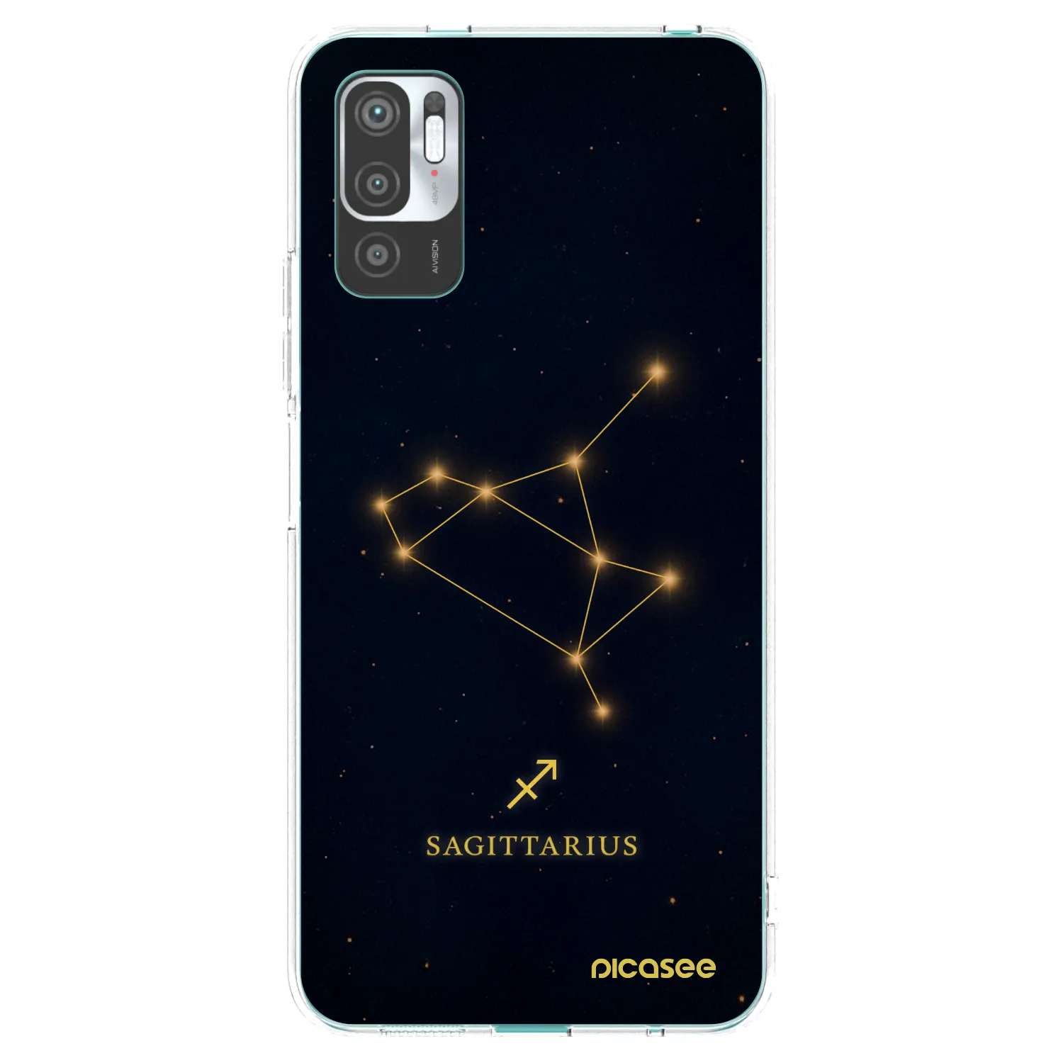 Picasee silikonový průhledný obal pro Xiaomi Redmi Note 10 5G - SAGITTARIUS