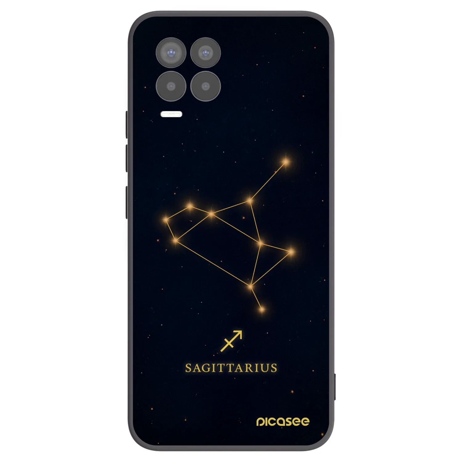 Picasee silikonový černý obal pro Realme 8 4G - SAGITTARIUS