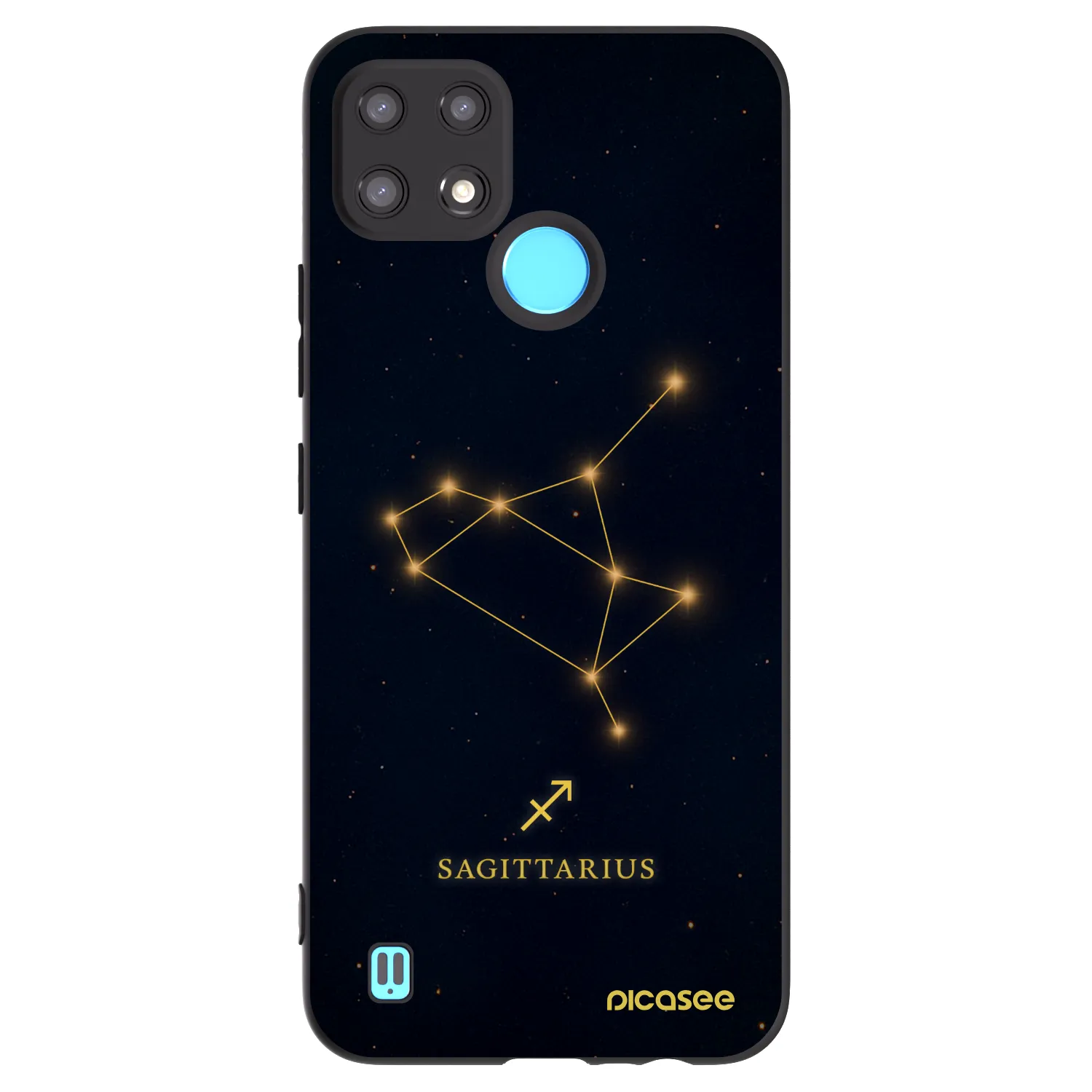 Picasee silikonový černý obal pro Realme C21 - SAGITTARIUS