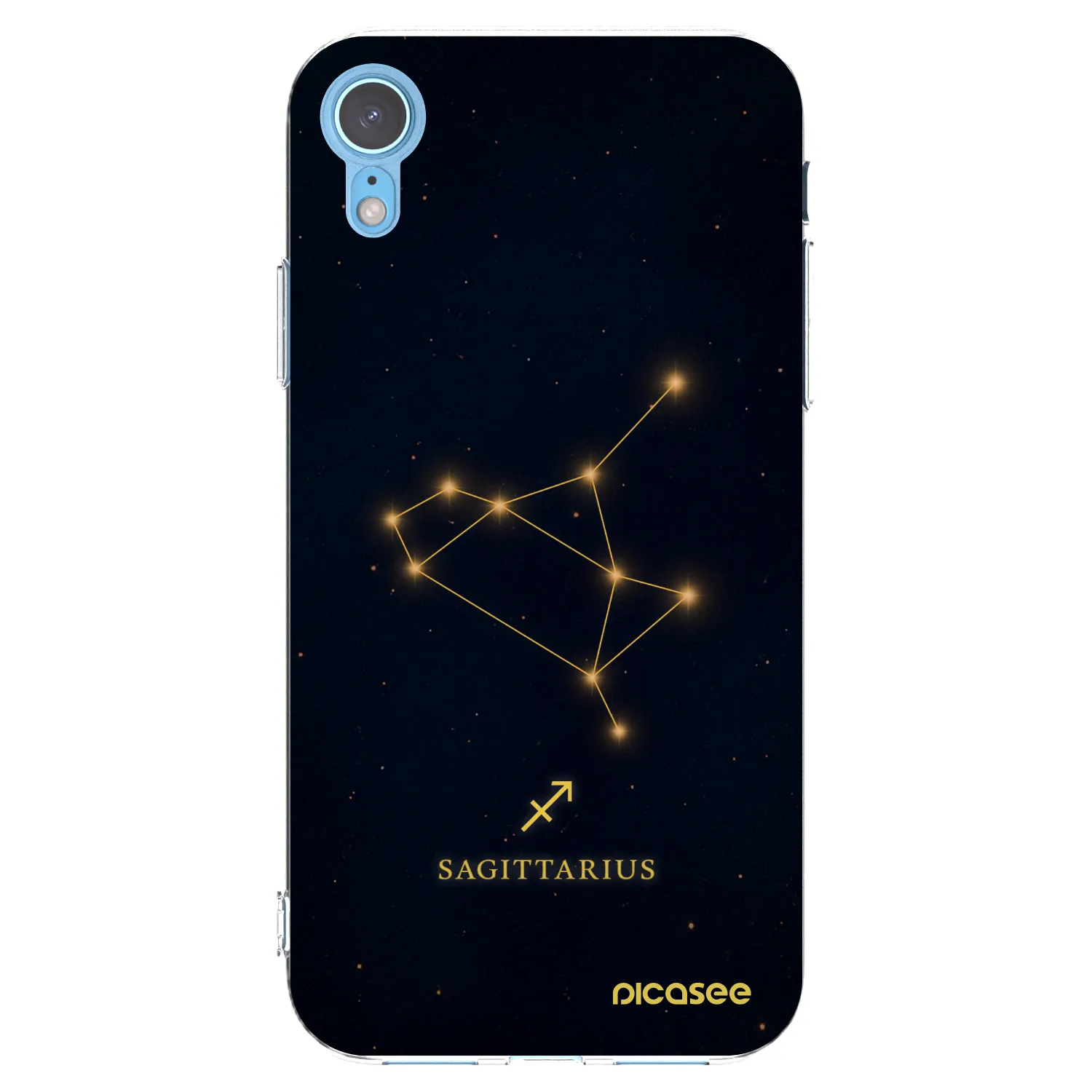 Picasee silikonový průhledný obal pro Apple iPhone XR - SAGITTARIUS