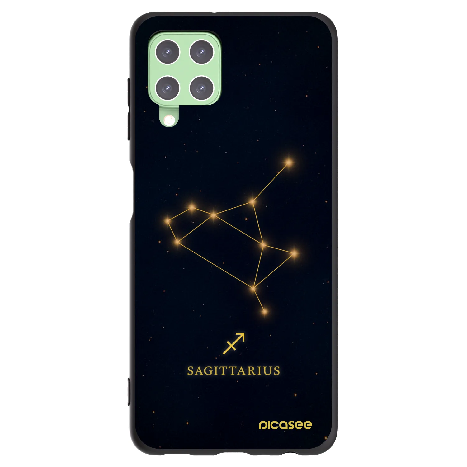 Picasee silikonový černý obal pro Samsung Galaxy A22 A225F 4G - SAGITTARIUS