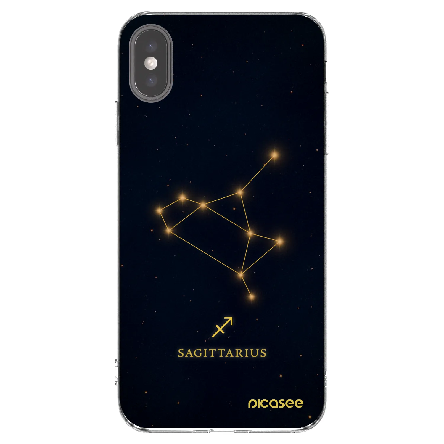 Picasee silikonový průhledný obal pro Apple iPhone XS Max - SAGITTARIUS