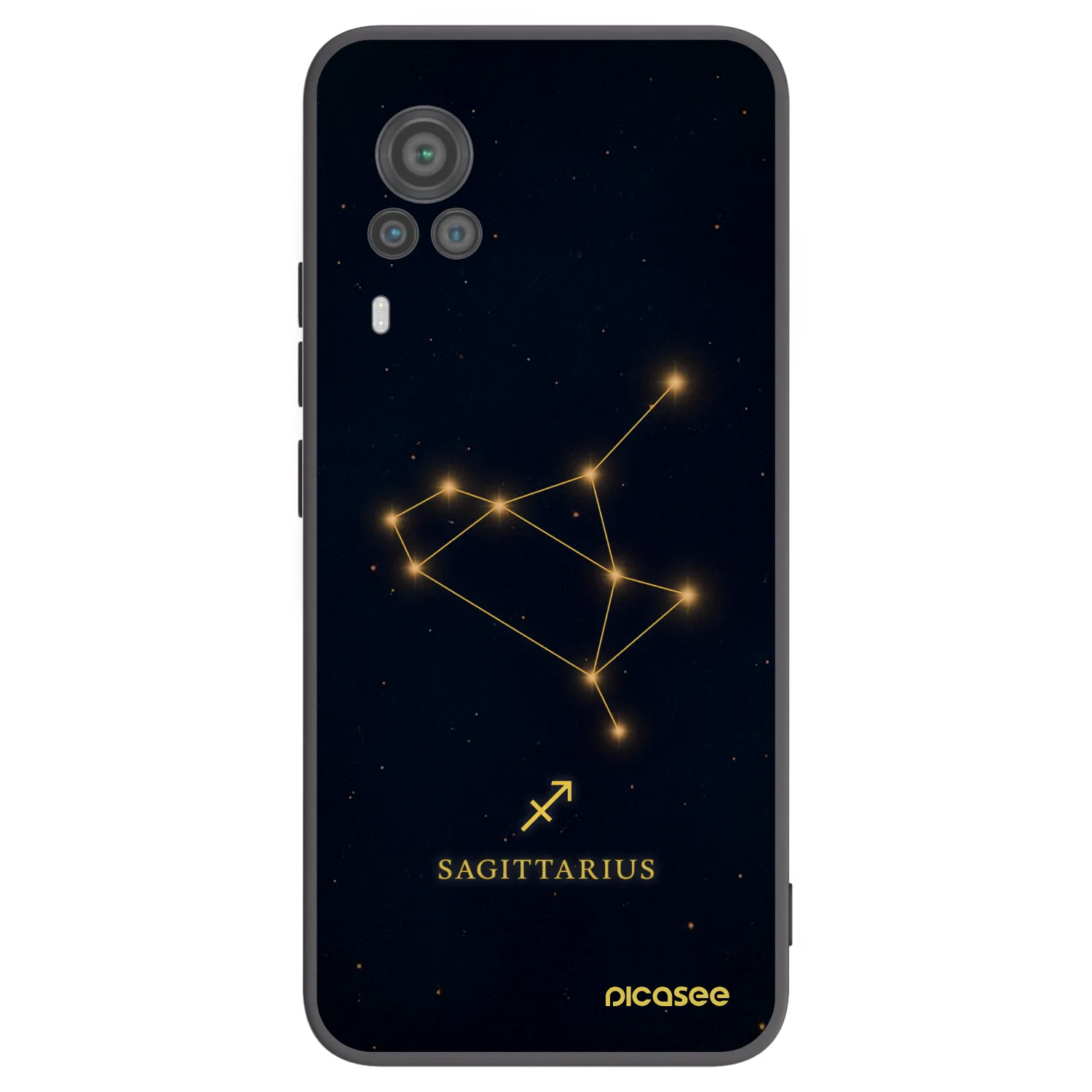 Picasee silikonový černý obal pro Vivo X60 Pro 5G - SAGITTARIUS