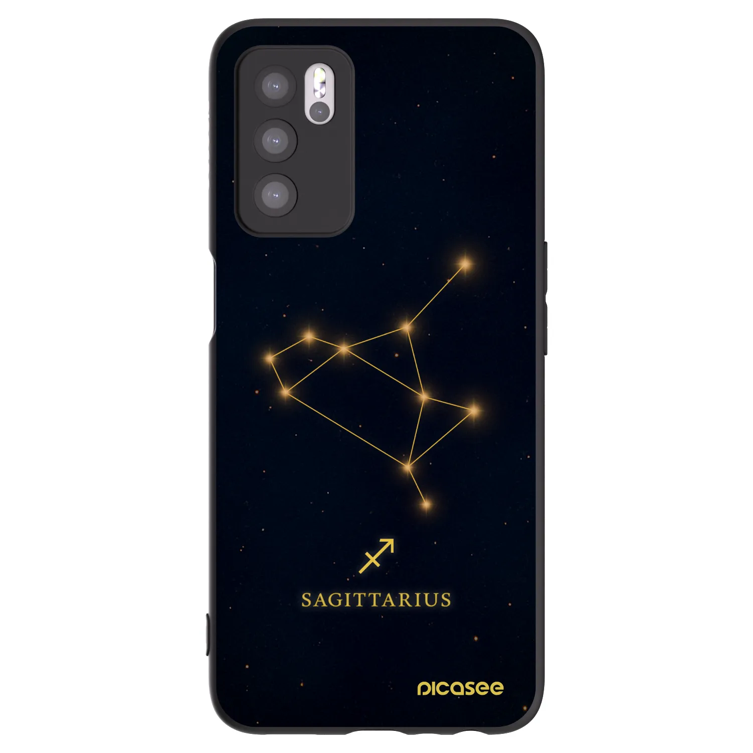 Picasee silikonový černý obal pro OPPO A16s - SAGITTARIUS