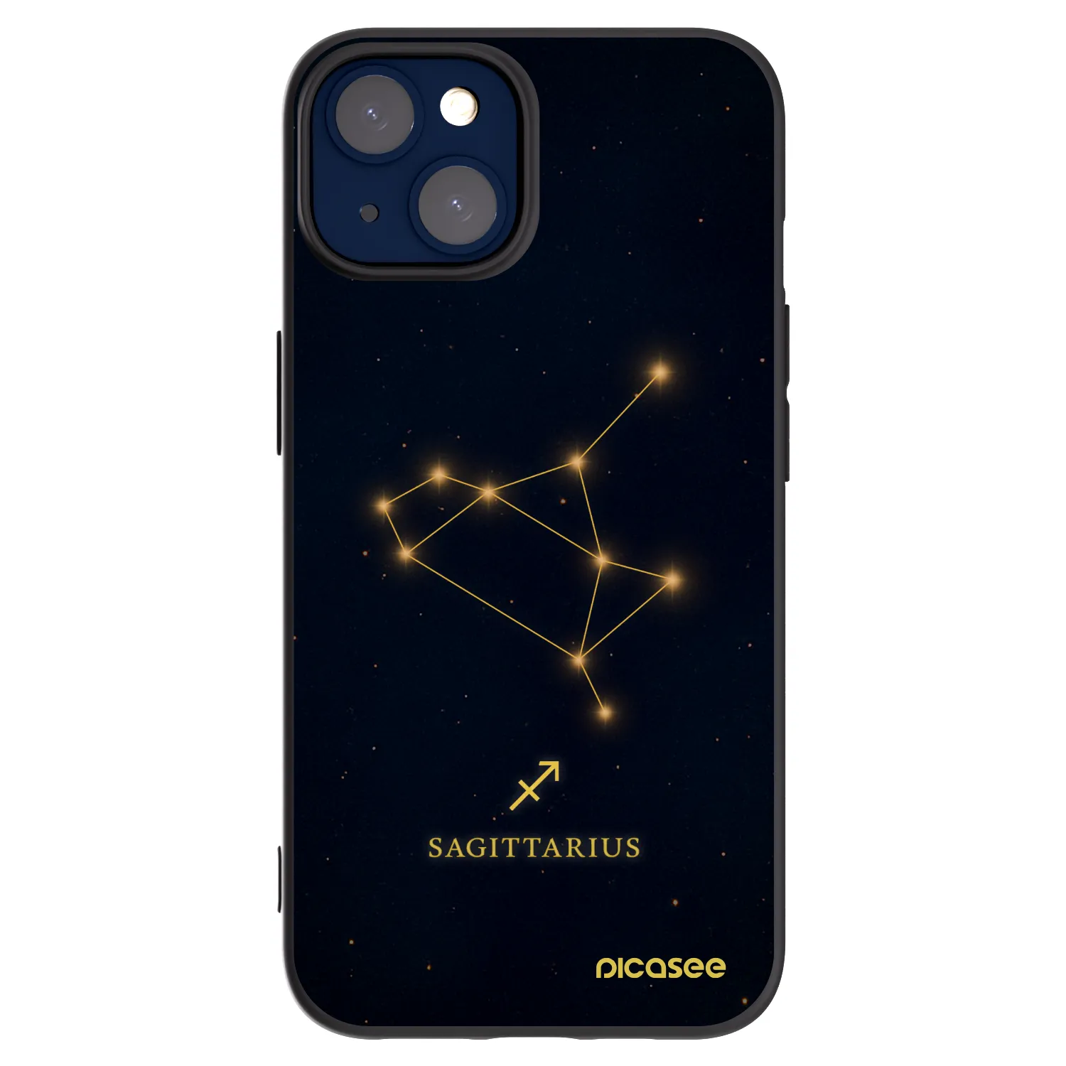 Picasee silikonový černý obal pro Apple iPhone 14 - SAGITTARIUS