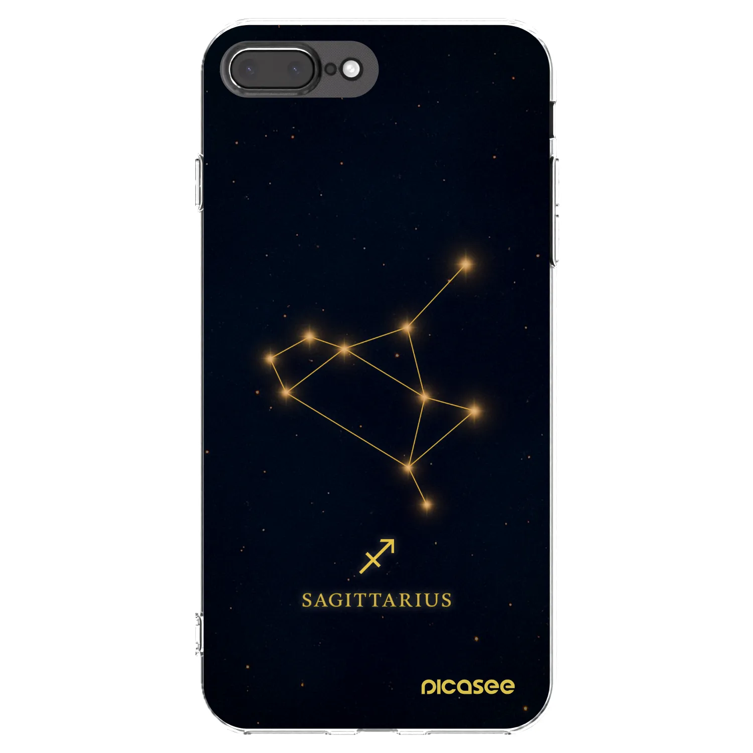 Picasee silikonový průhledný obal pro Apple iPhone 8 Plus - SAGITTARIUS