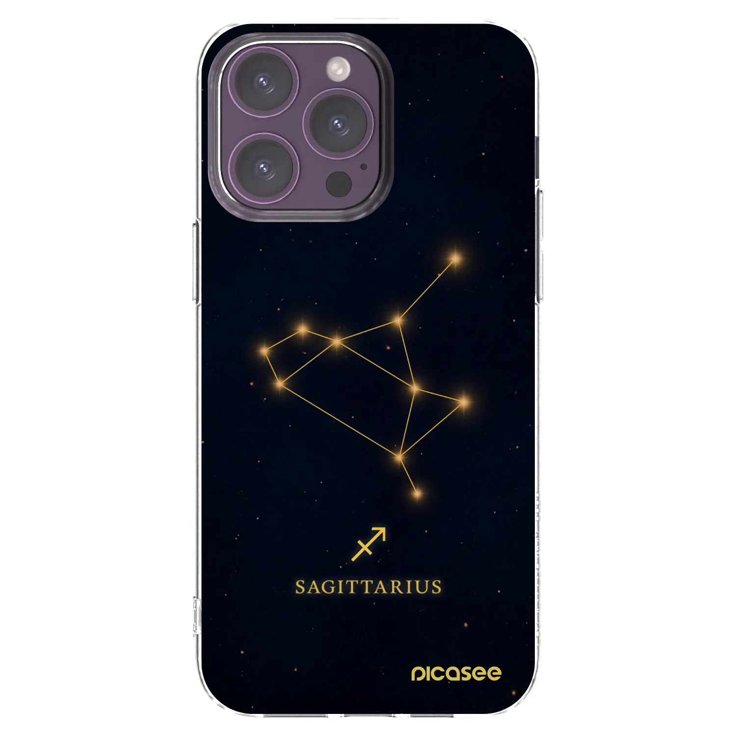 Picasee silikonový průhledný obal pro Apple iPhone 14 Pro Max - SAGITTARIUS