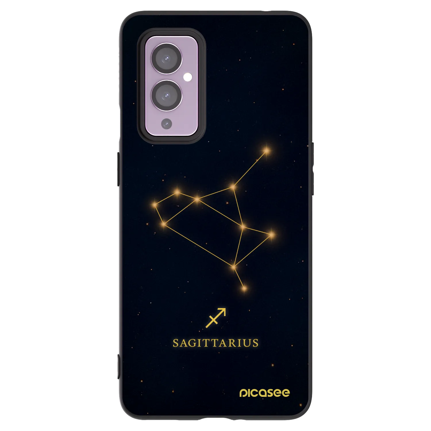 Picasee silikonový černý obal pro OnePlus 9 - SAGITTARIUS
