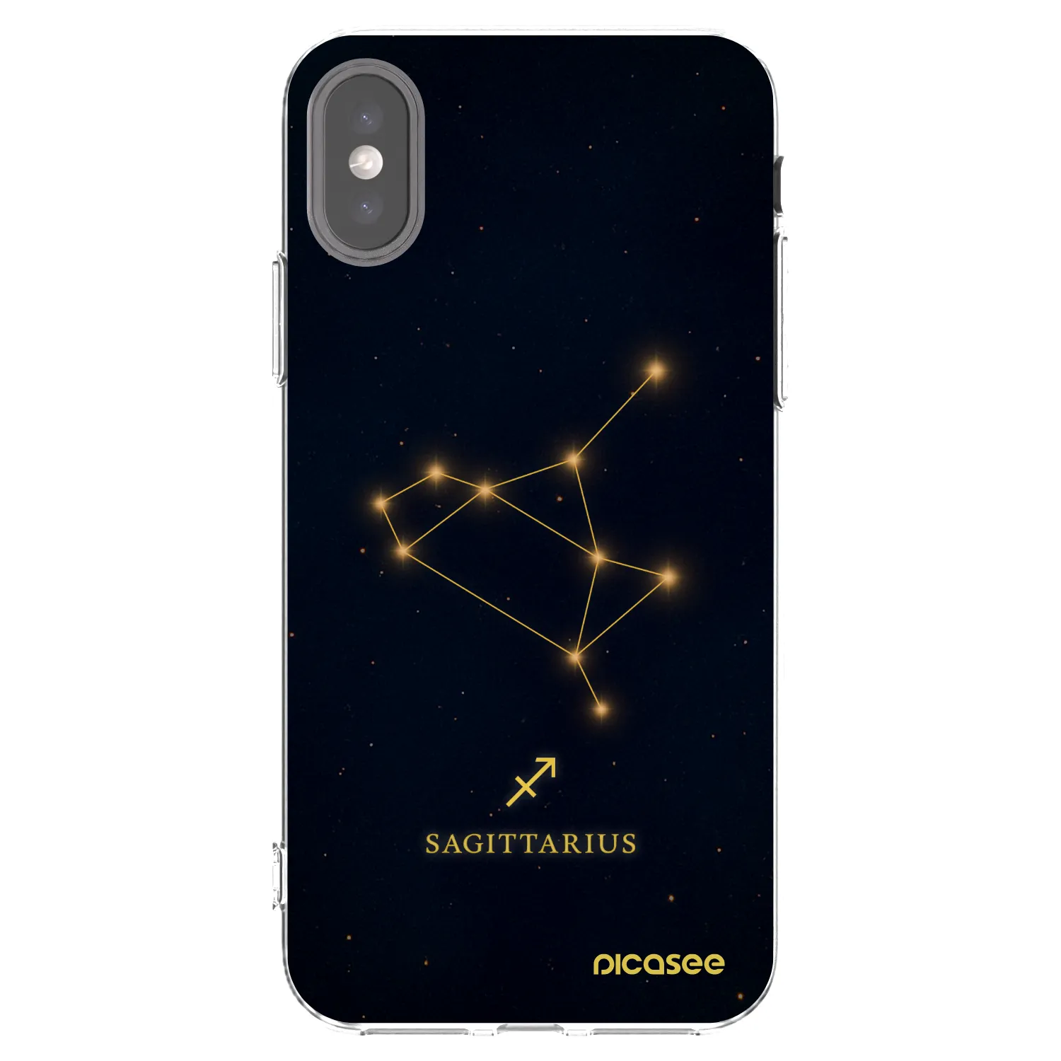 Picasee silikonový průhledný obal pro Apple iPhone X/XS - SAGITTARIUS